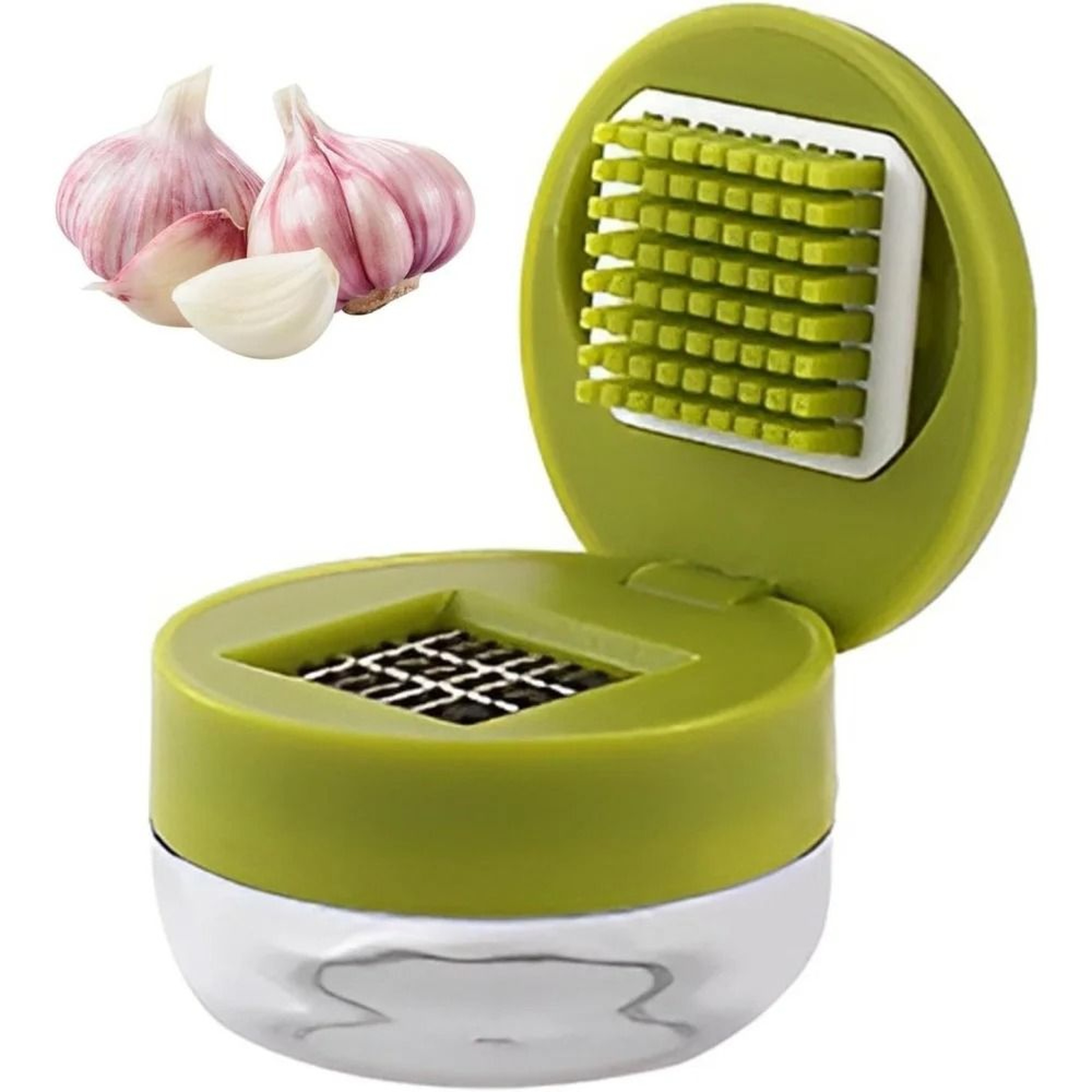 Manual Garlic Press And Mini Mincer With BuiltIn Storage Container 0