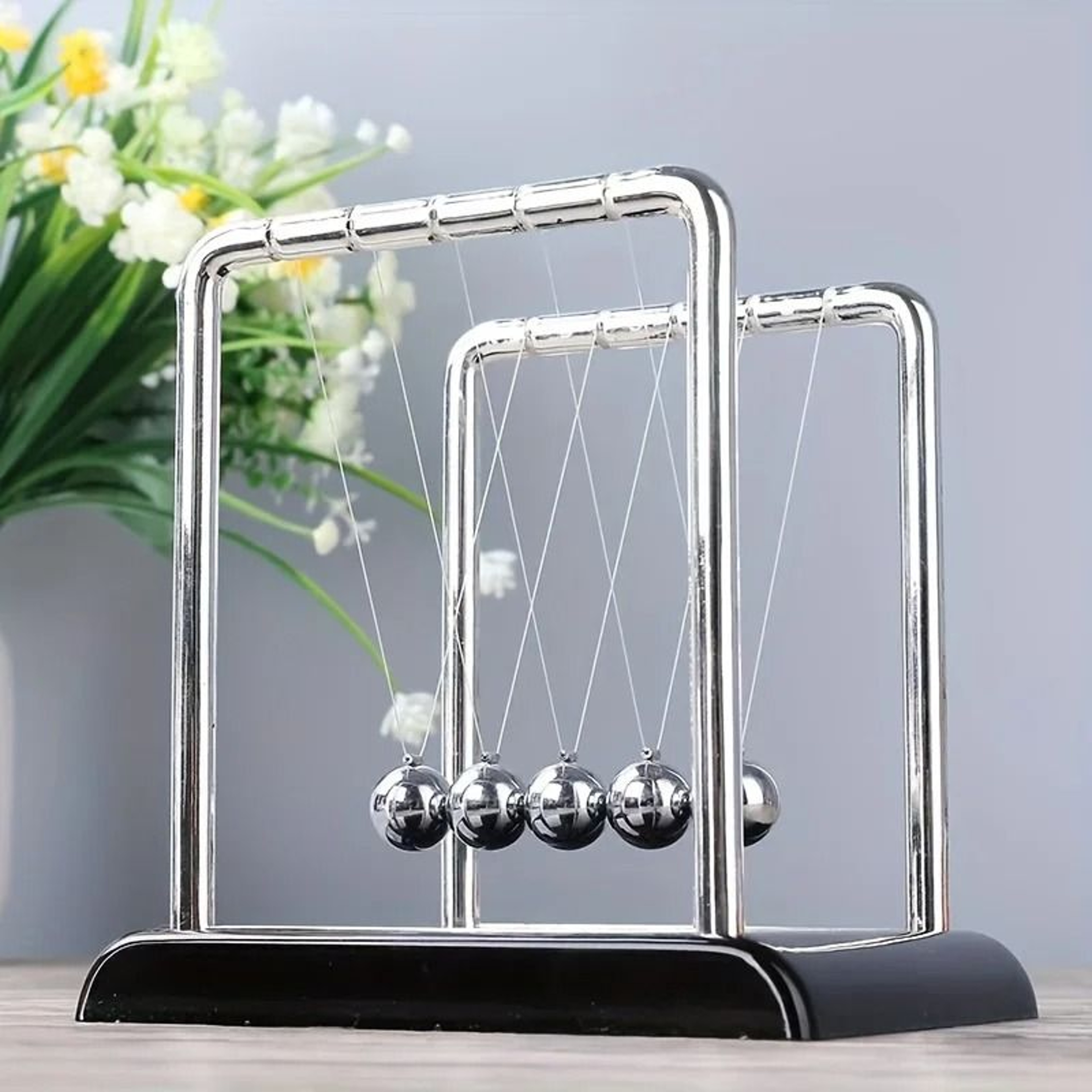 Modern Newton Cradle Metal Balance Balls Desk Toy 0