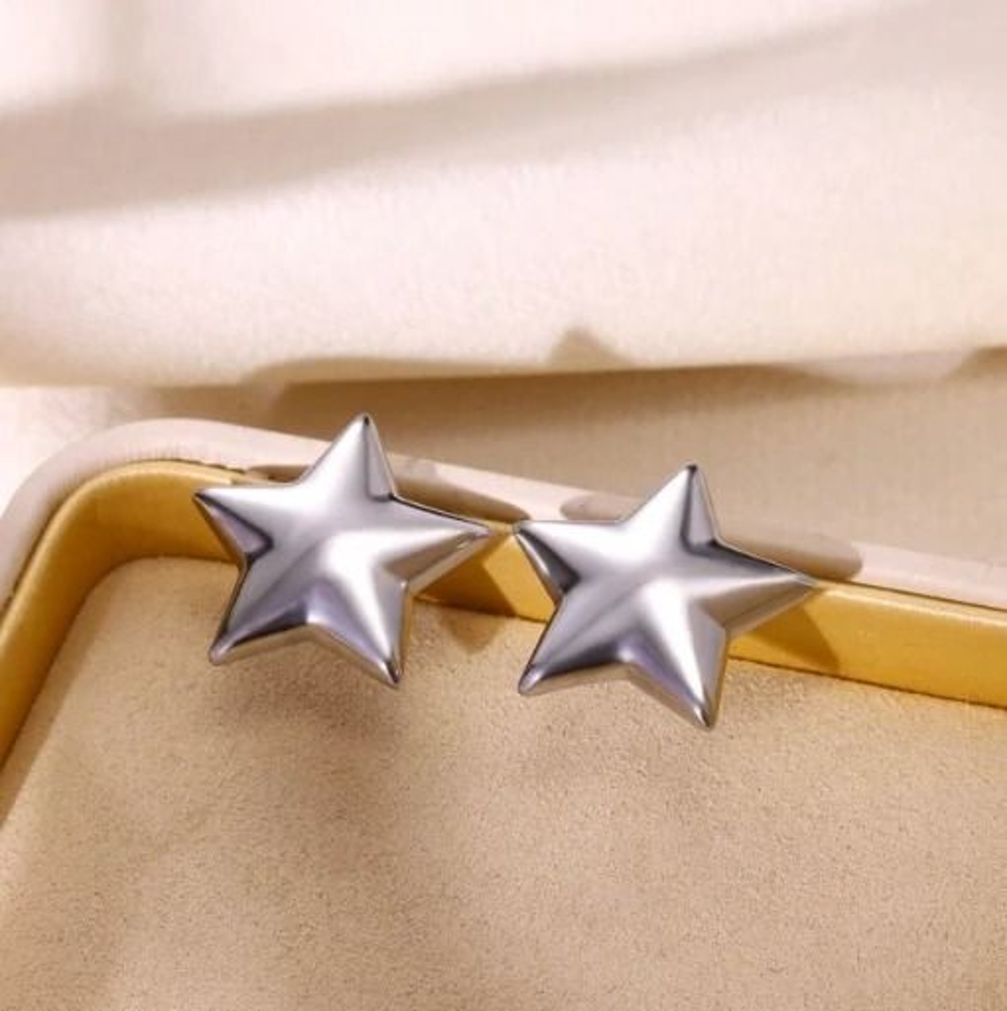 Stainless Steel Star Hoop Earrings 11