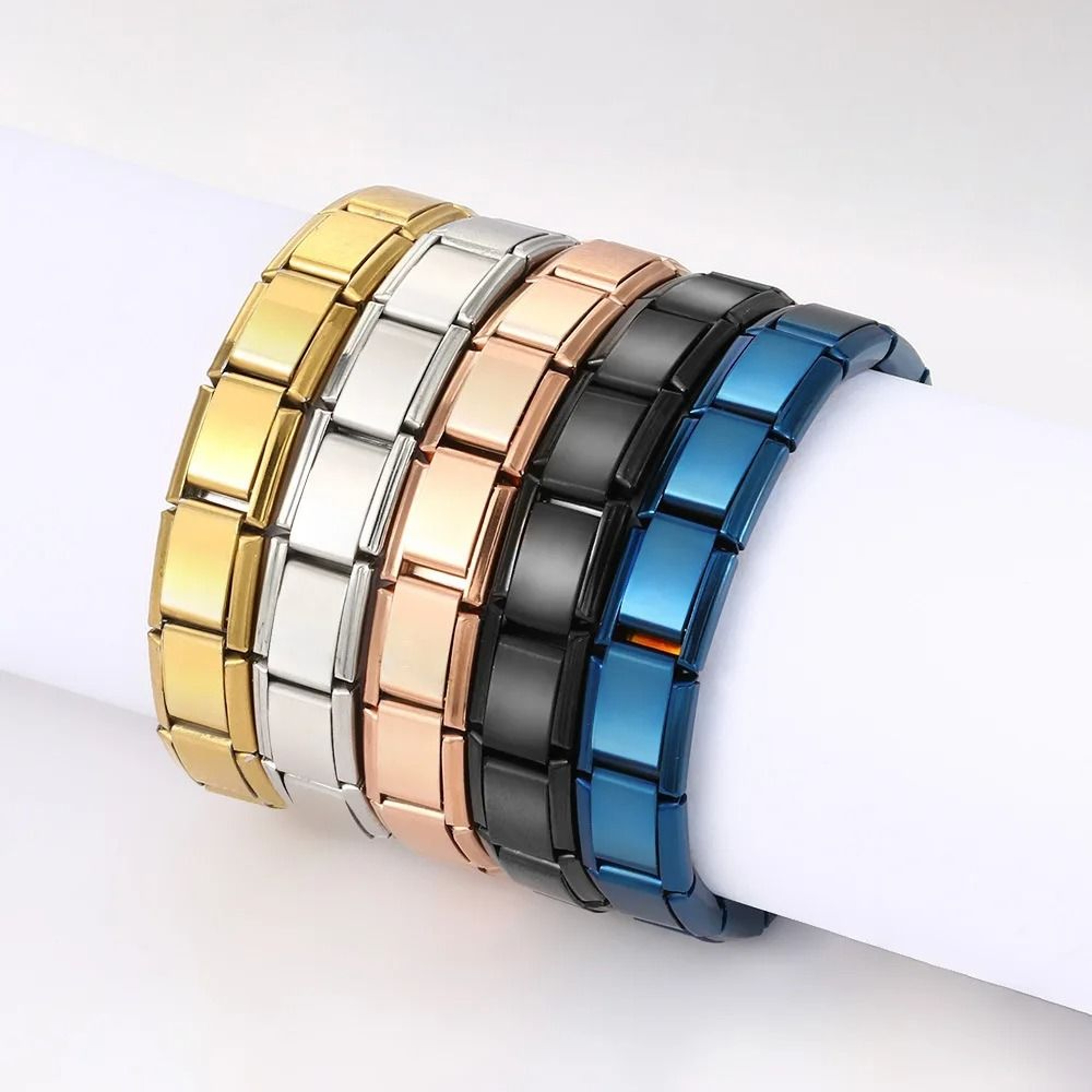 Square Stainless Steel Stretch Bracelet 0