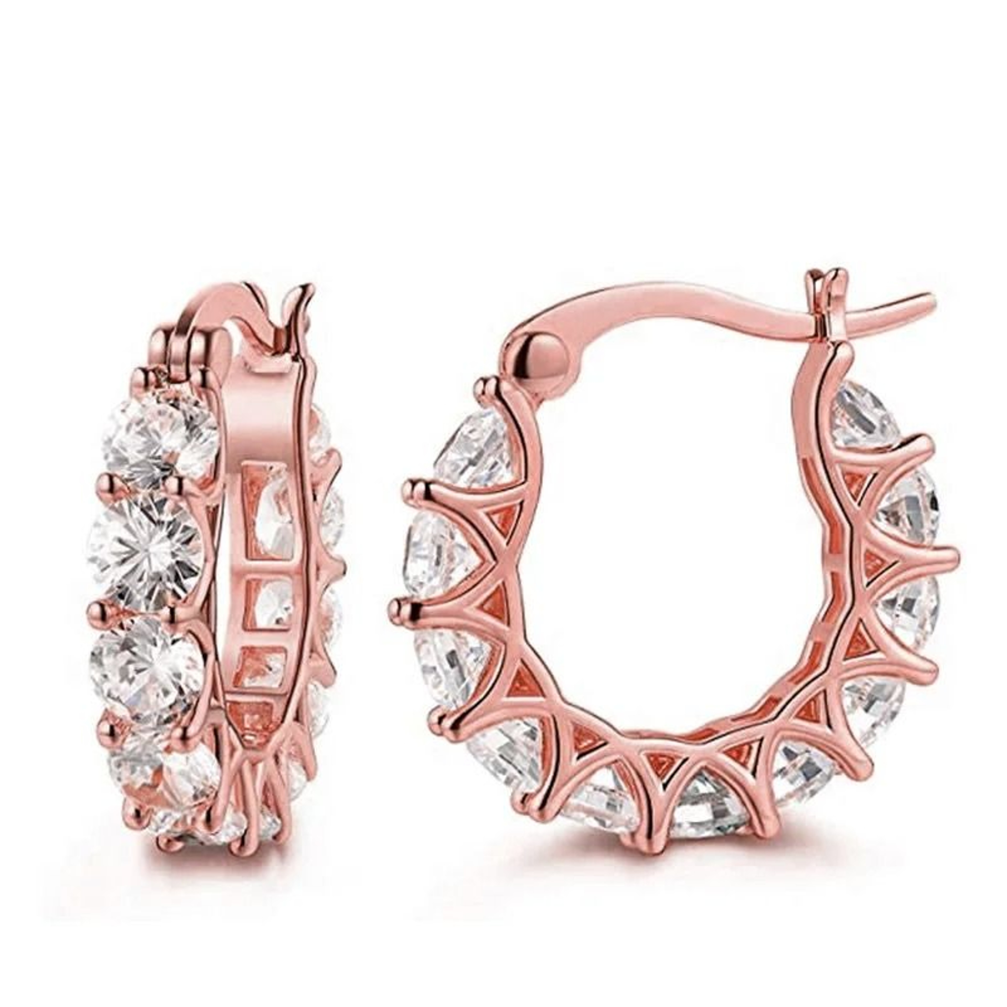 Crystal CZ Hoop Earrings 7
