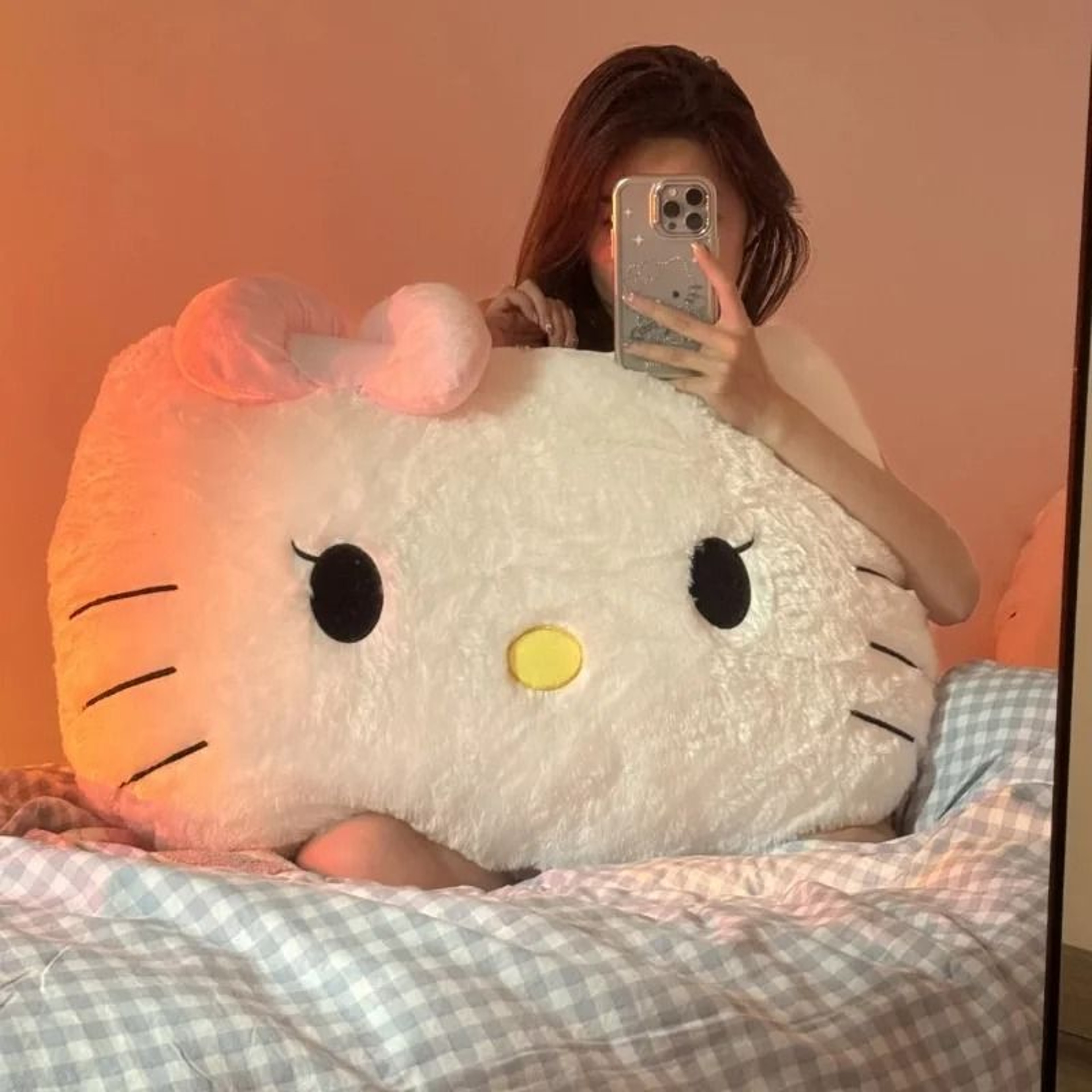Large Cat Back Cushion Plush Pillow 3