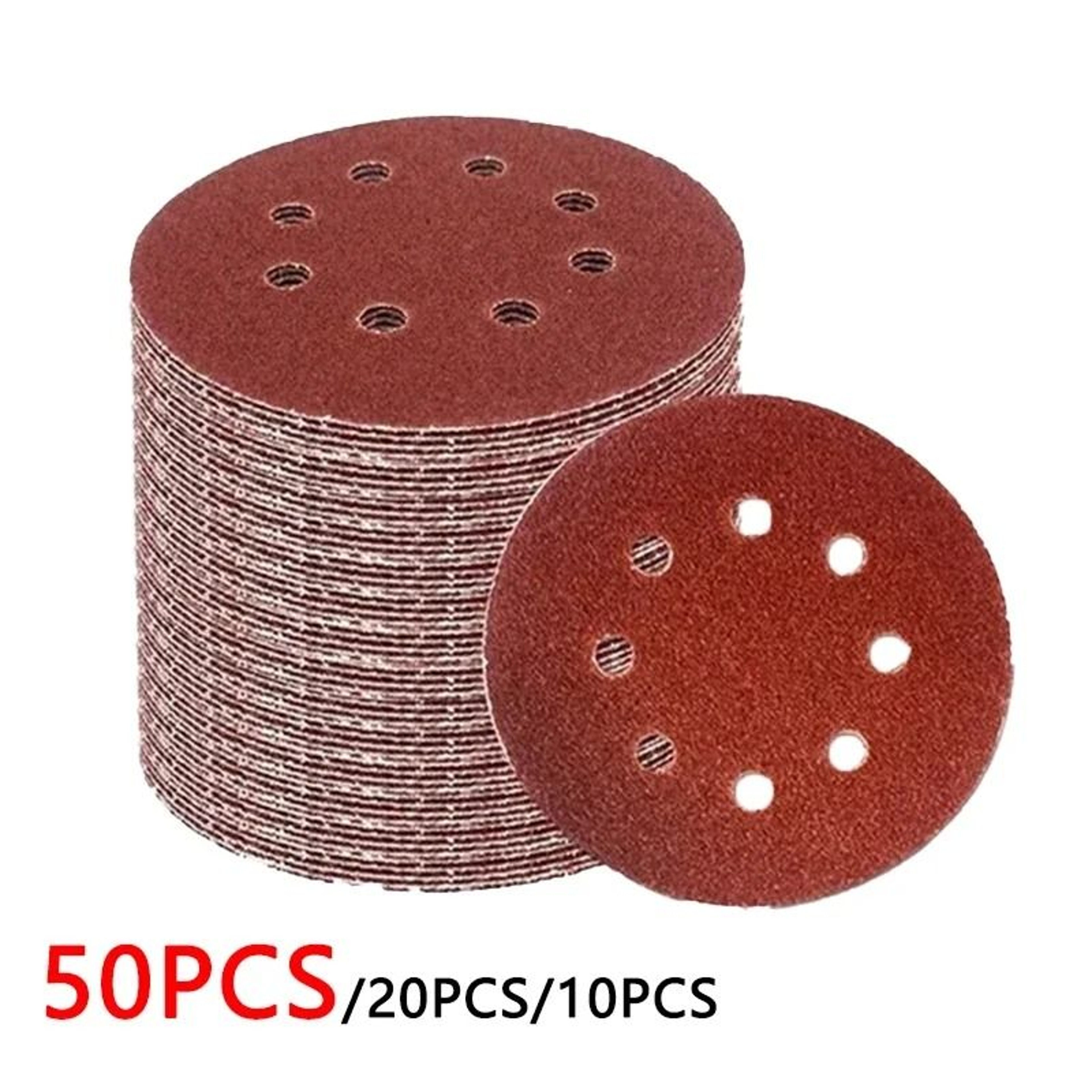 8 Hole Sanding Disc Set For Wood And Metal 125mm Multiple Grits 1