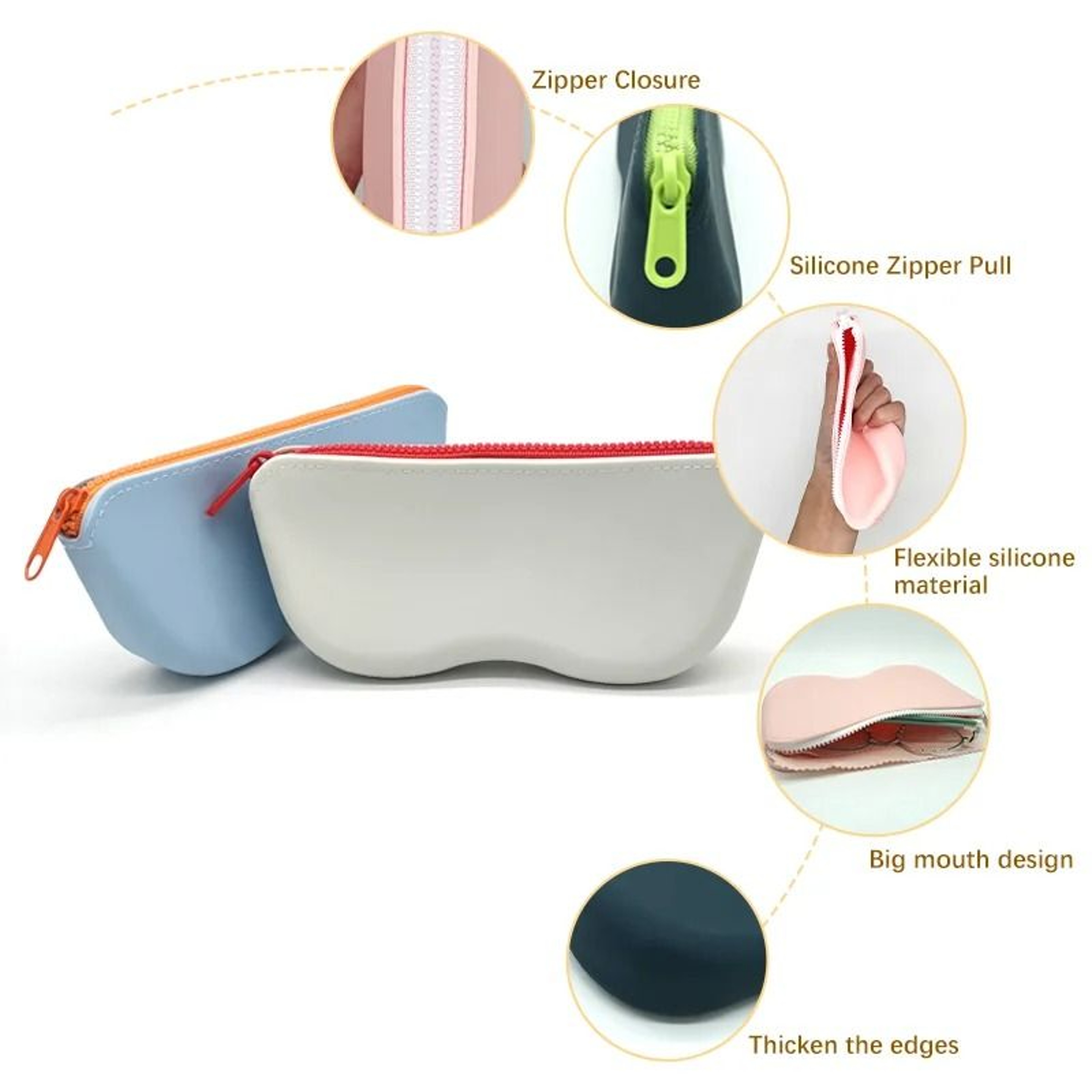 Silicone Zipper Eyeglass Case 5