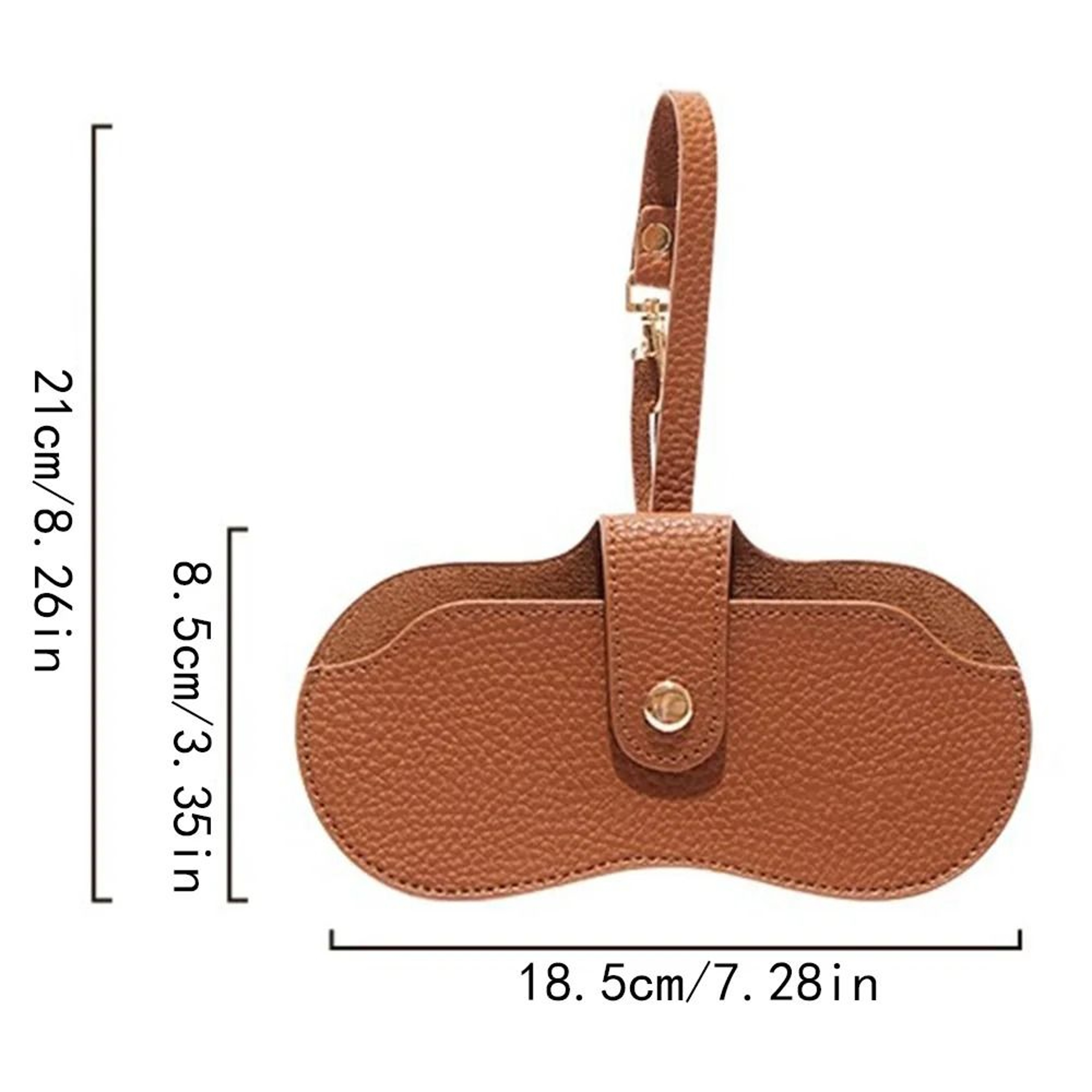 Magnetic Leather Glasses Case With Lanyard 2