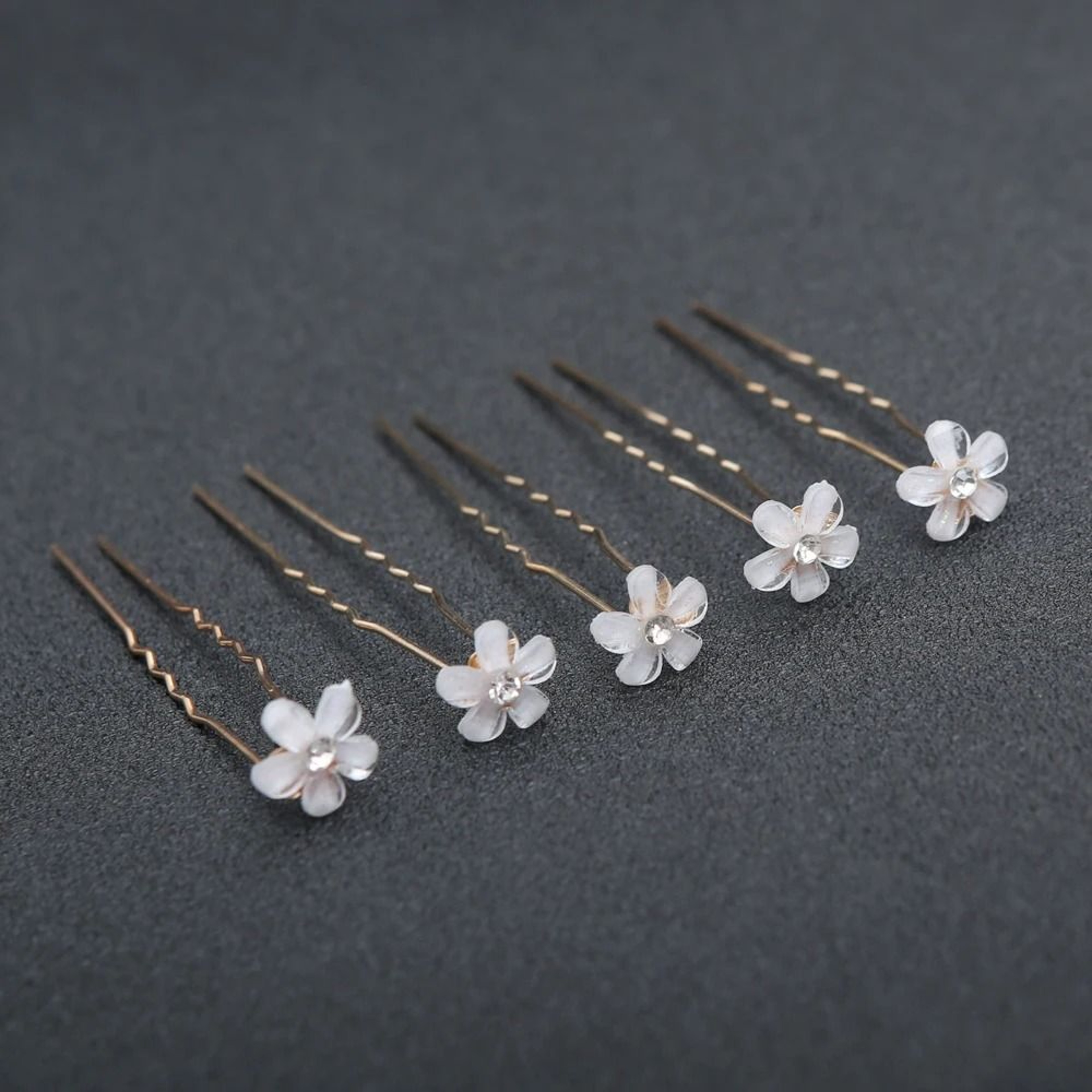 Elegant Pearl Wedding Hair Sticks Set 5