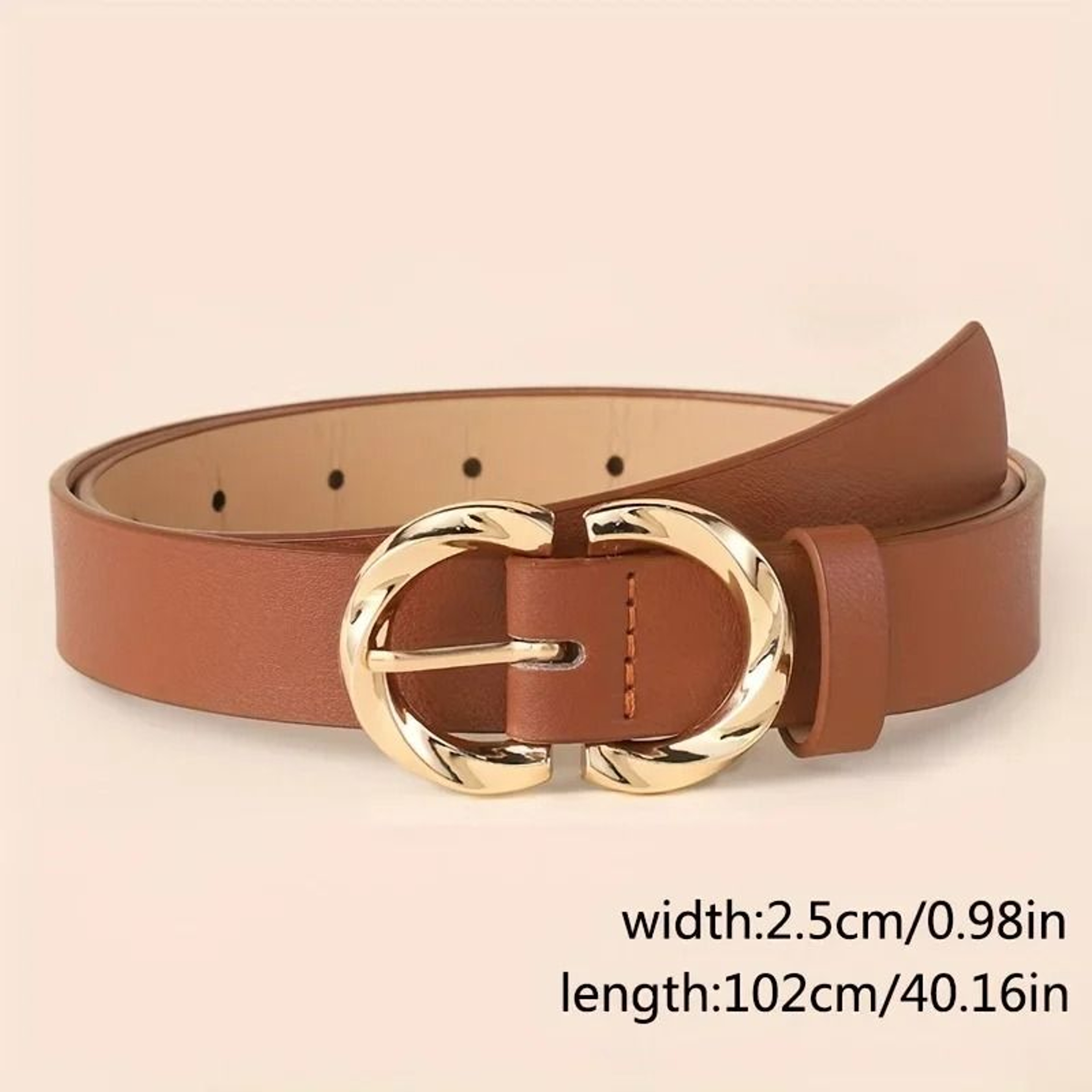 Classic PU Belt With Metal Buckle For Jeans And Dresses 4