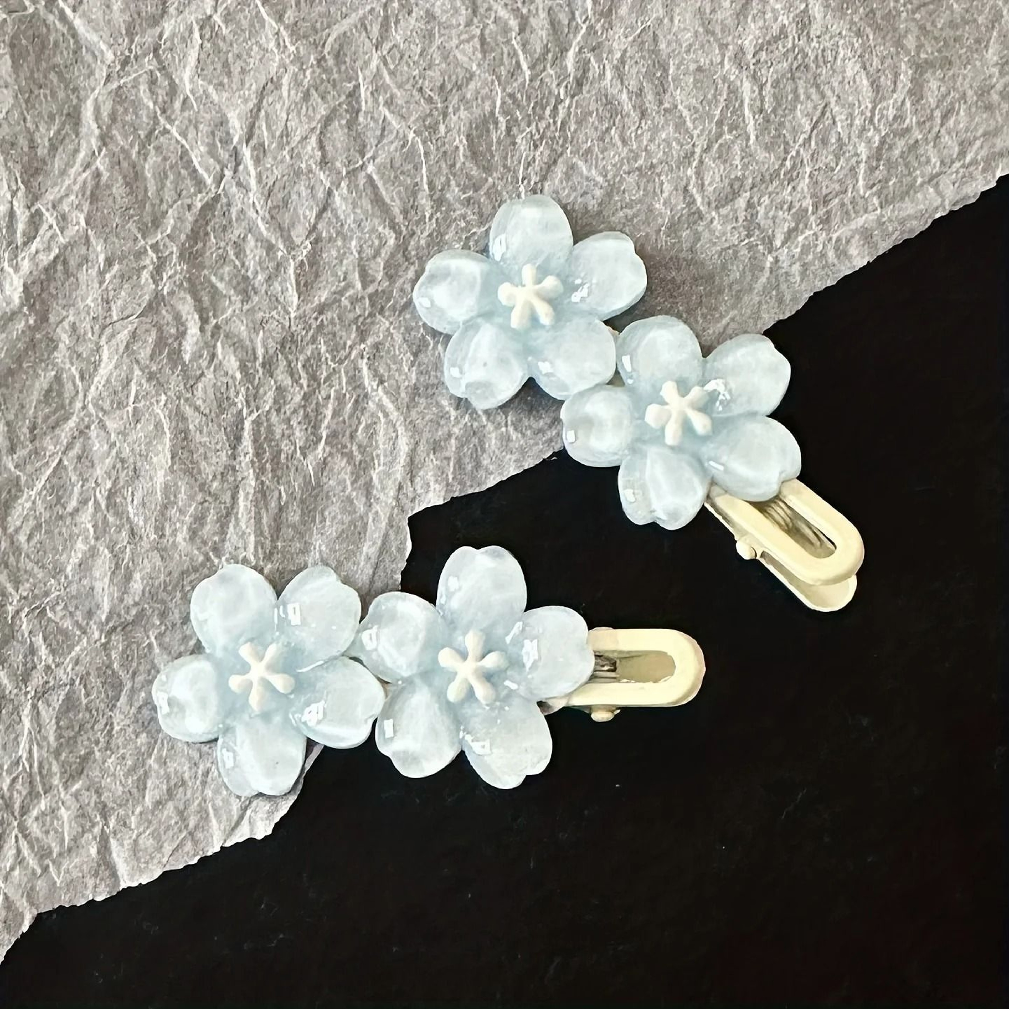 Five Petal Colorful Flower Hair Clip For Women 2