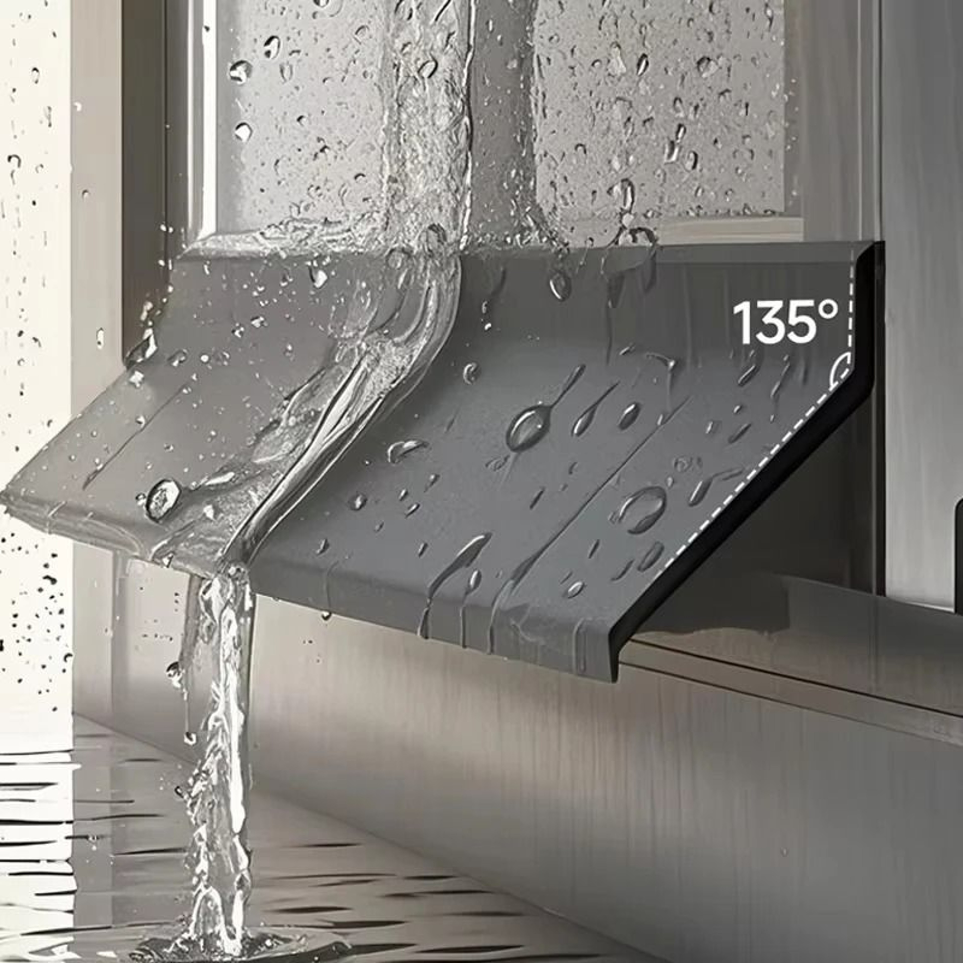 Angled Water Blocking Strip For Sliding Windows 0