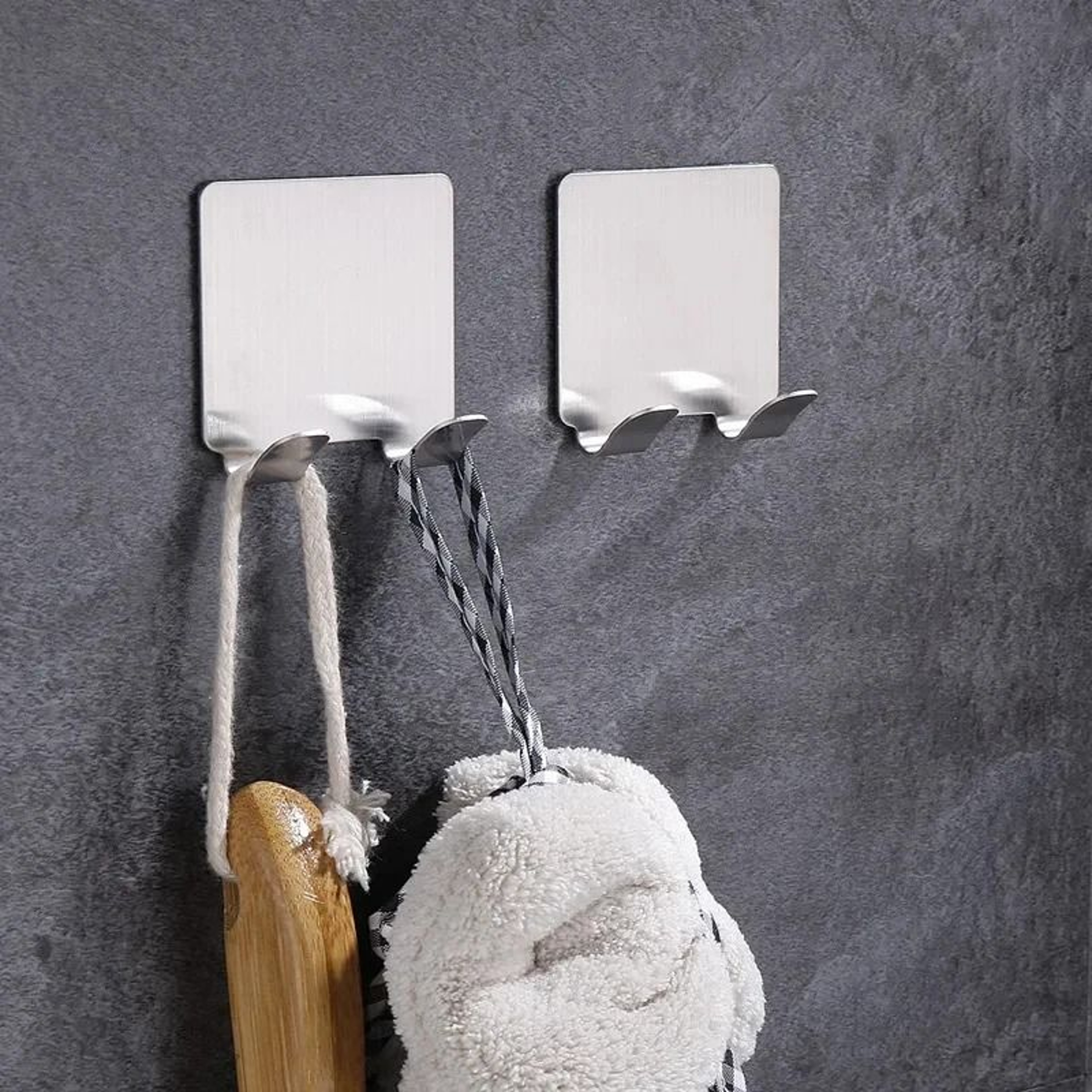 Stainless Steel Razor Holder Hooks For Bathroom Storage 2