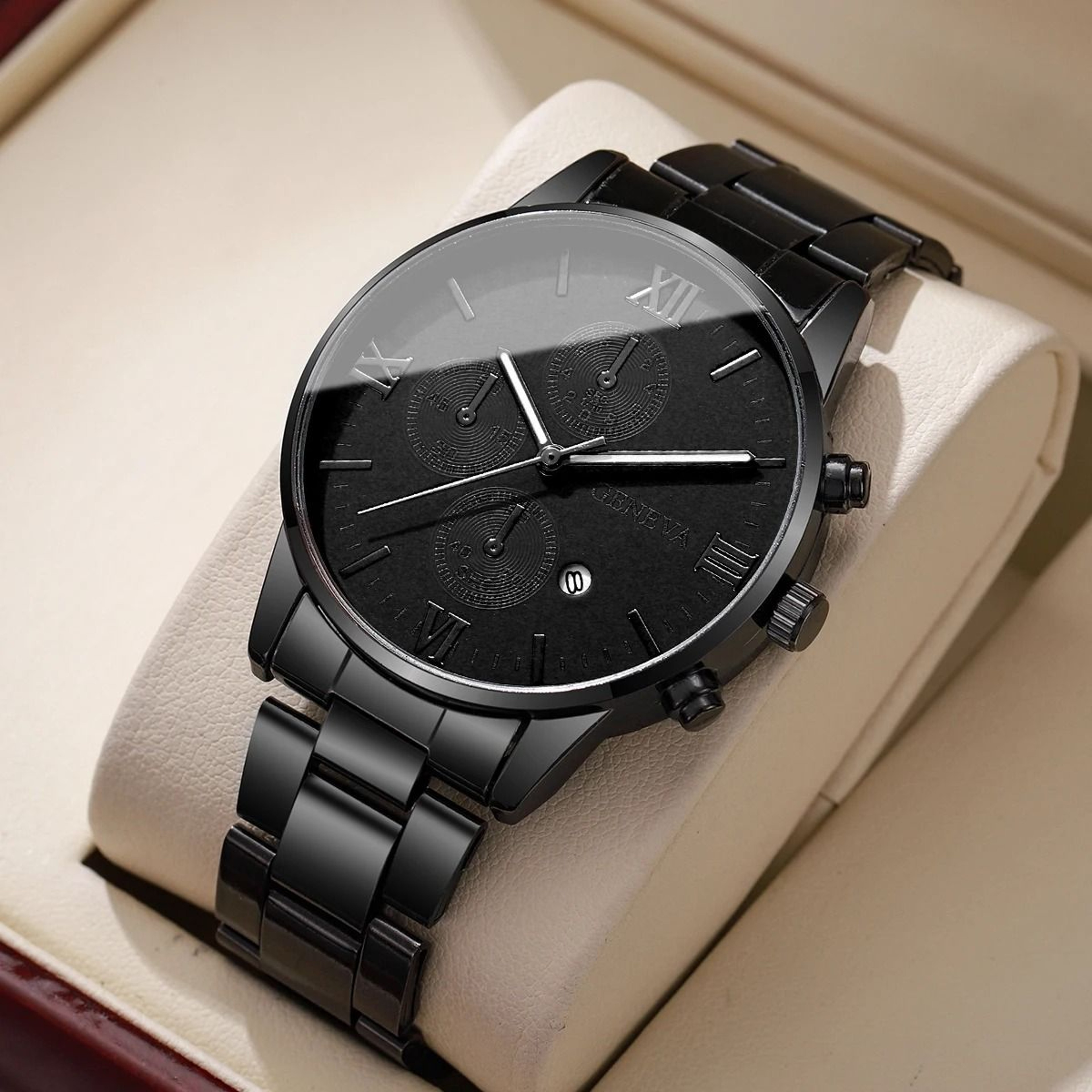Men Business Quartz Watch Roma Dial With Calendar 0