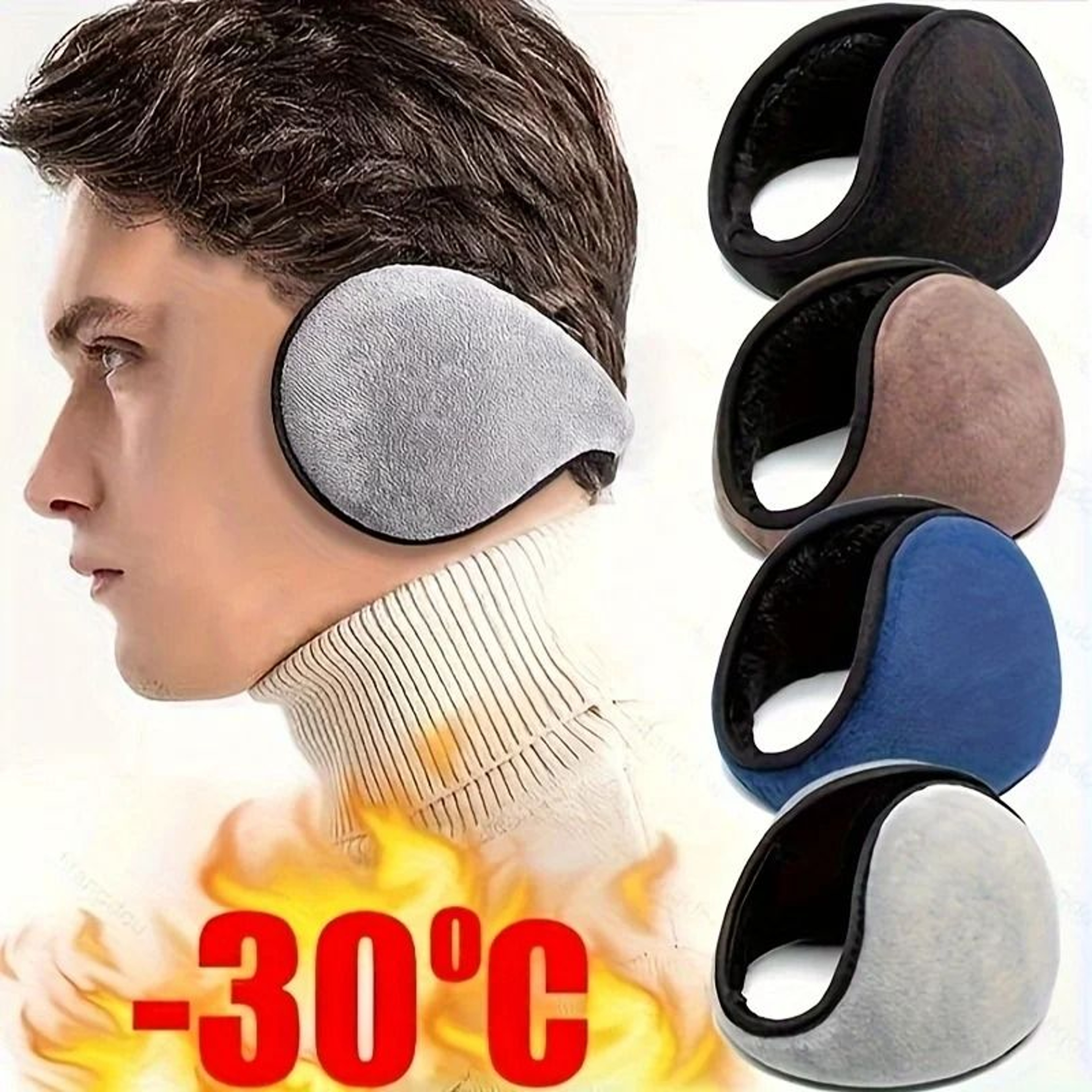 Pearl Earmuffs Plush Winter Warm Ear Warmer Unisex 0