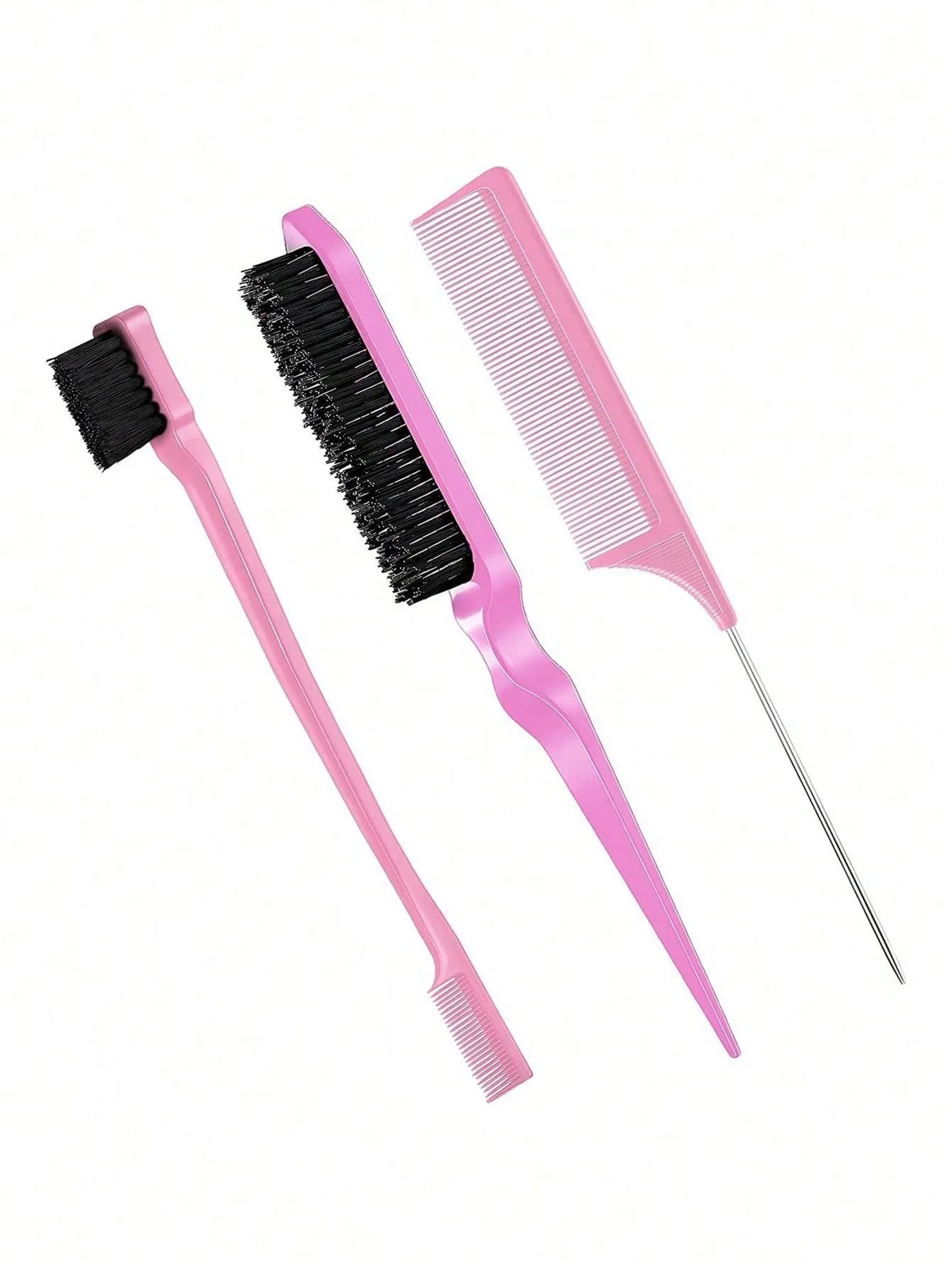 Styling Comb Set With Edge Brush And Tail Comb For Hair And Wig Care 8