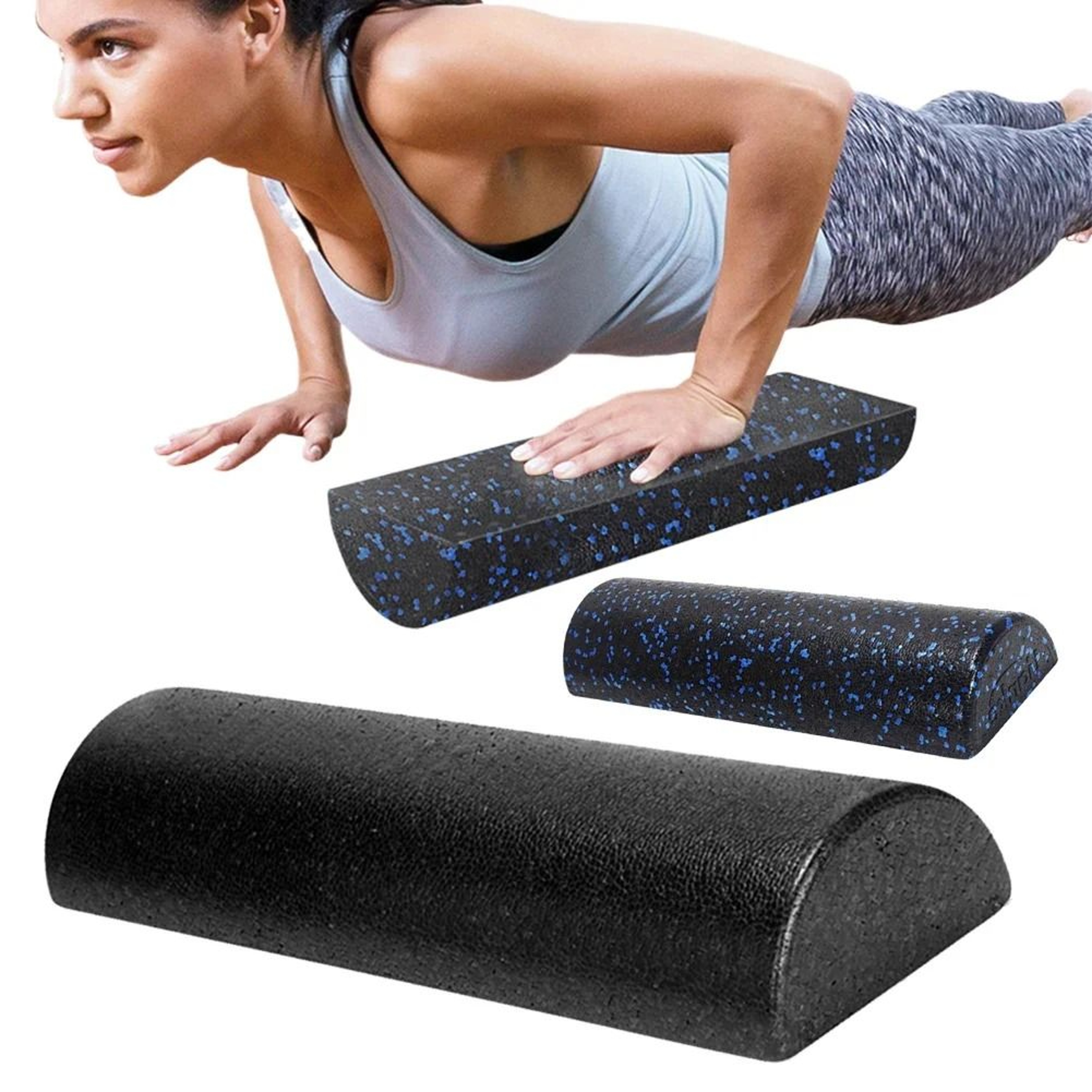 Half Round Balance Training Roller Block And Yoga Brick 1