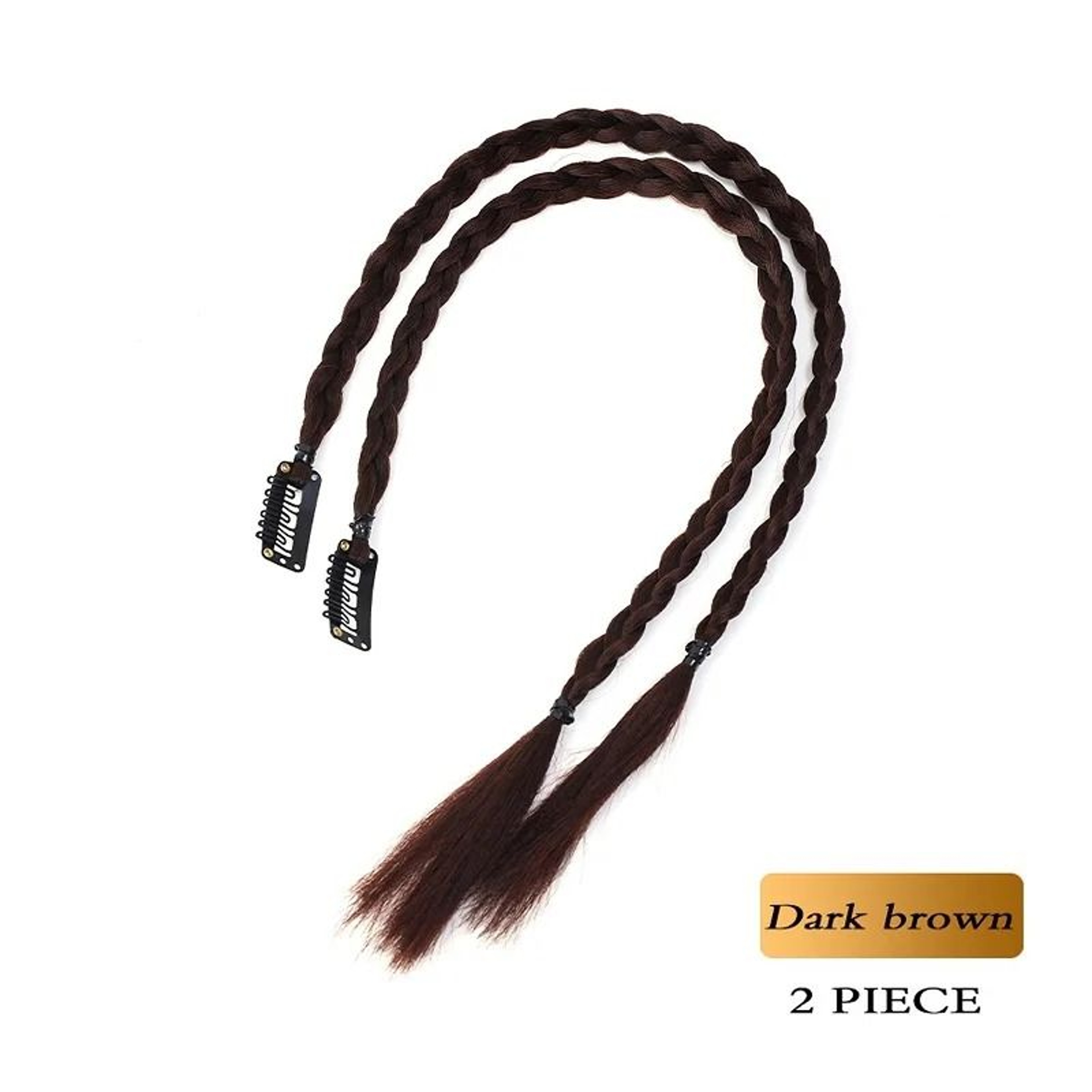 Synthetic Braid Ponytail Hairpiece With Strong Clip 2 Piece Set 6