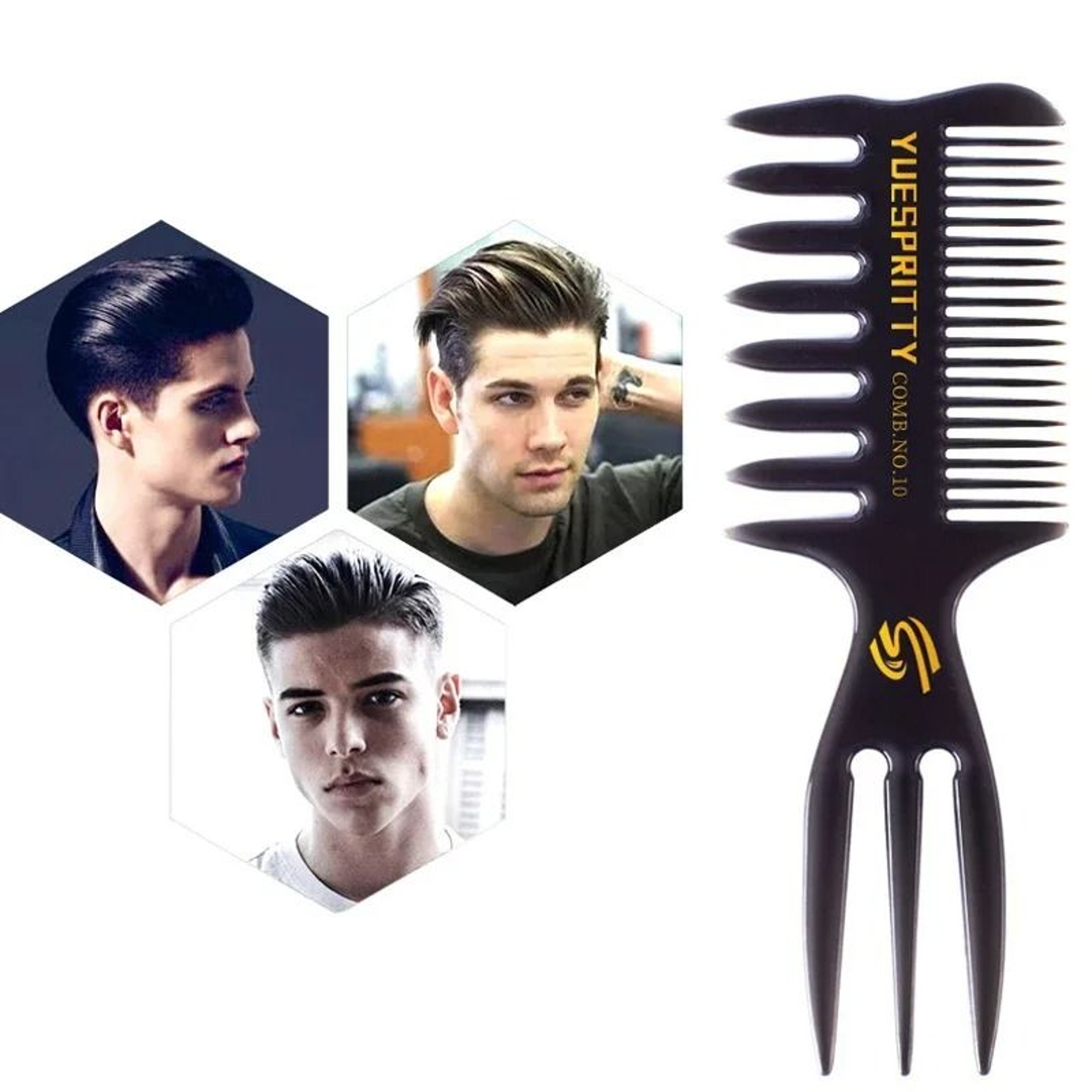 Wide Toothed Anti Static Curling Comb Set For Hair And Real Hair Wigs 2