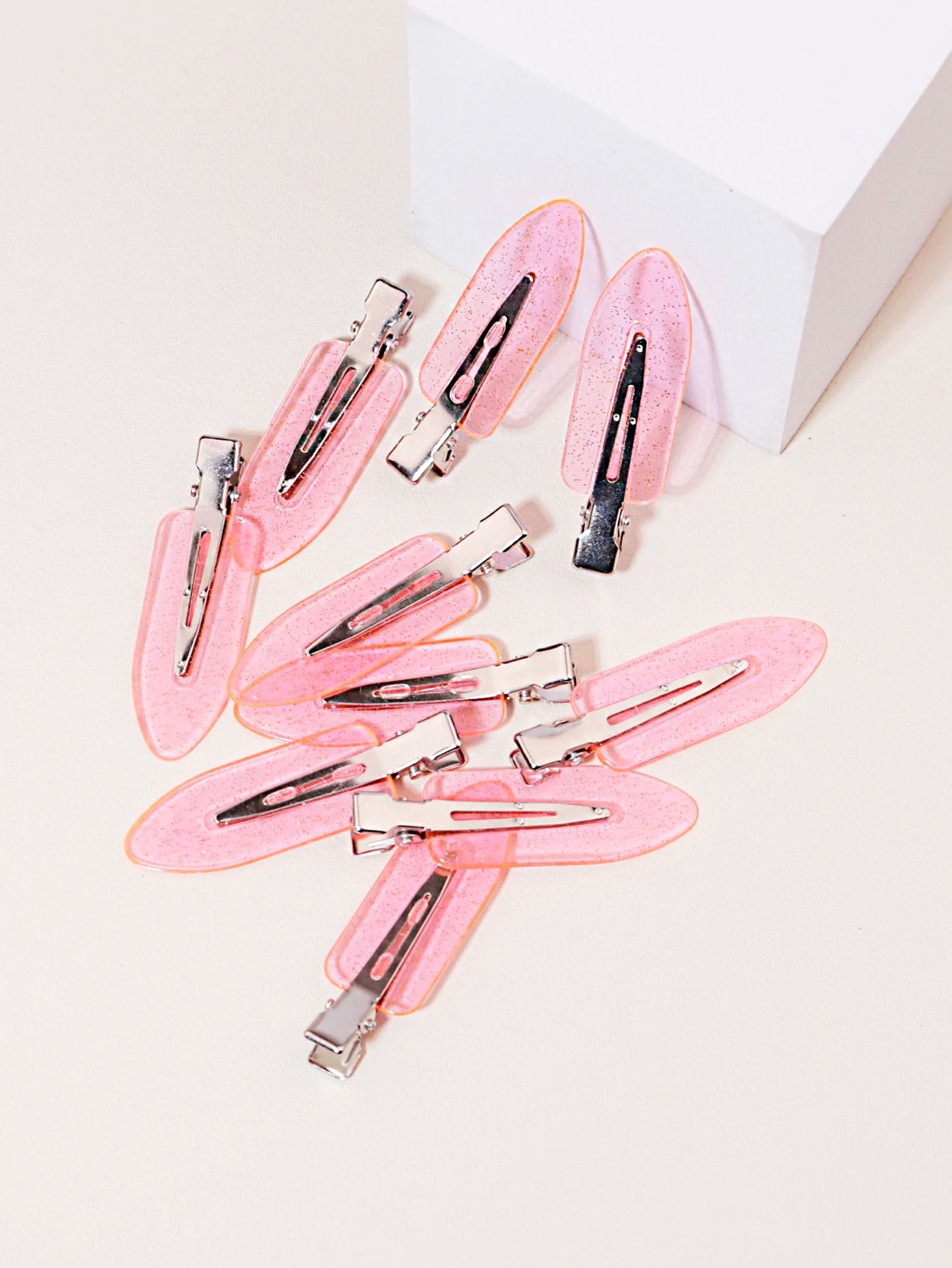 Transparent Seamless Hair Clips For Makeup And Styling 10 Pack 0