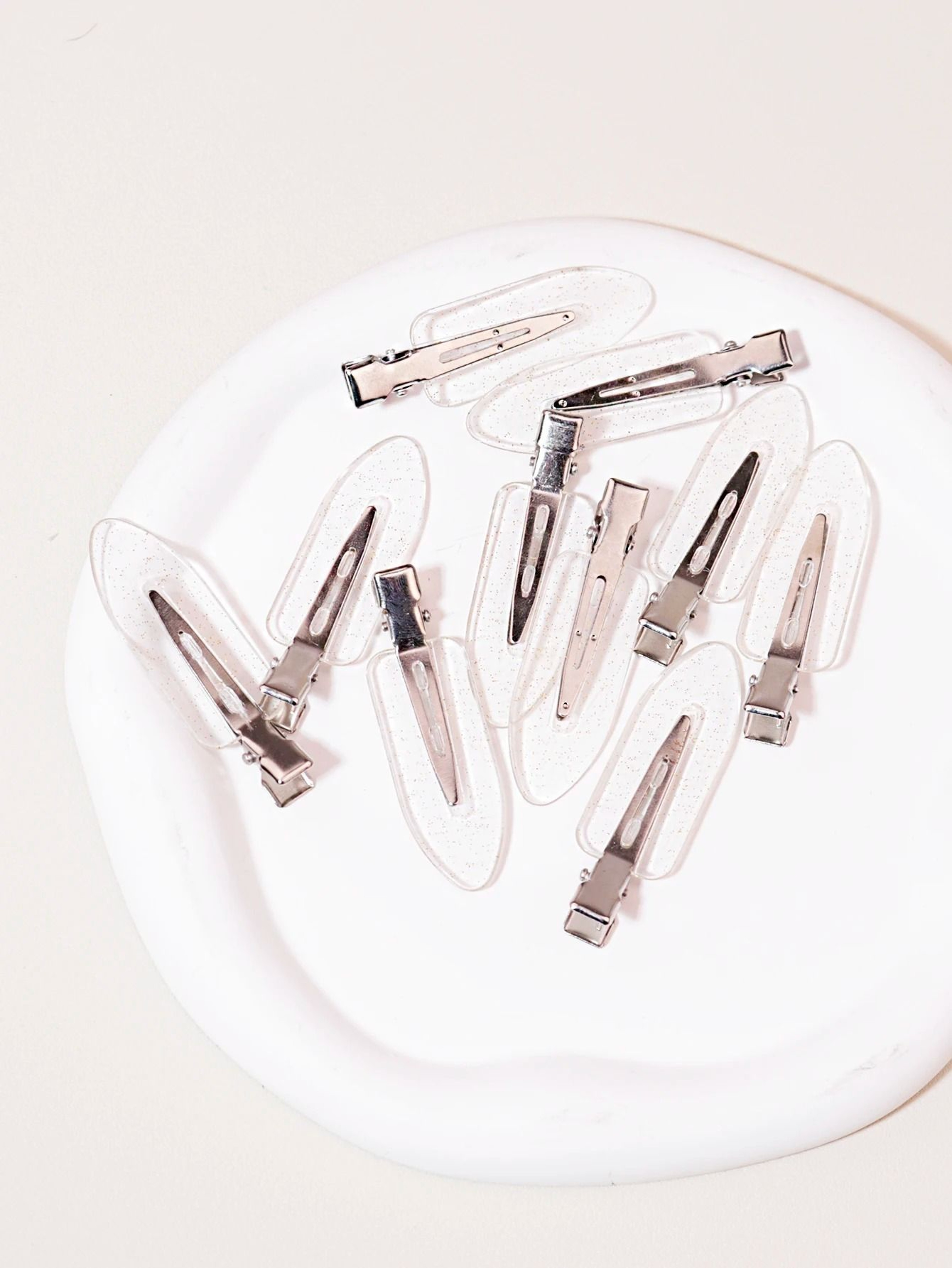 Transparent Seamless Hair Clips For Makeup And Styling 10 Pack 9