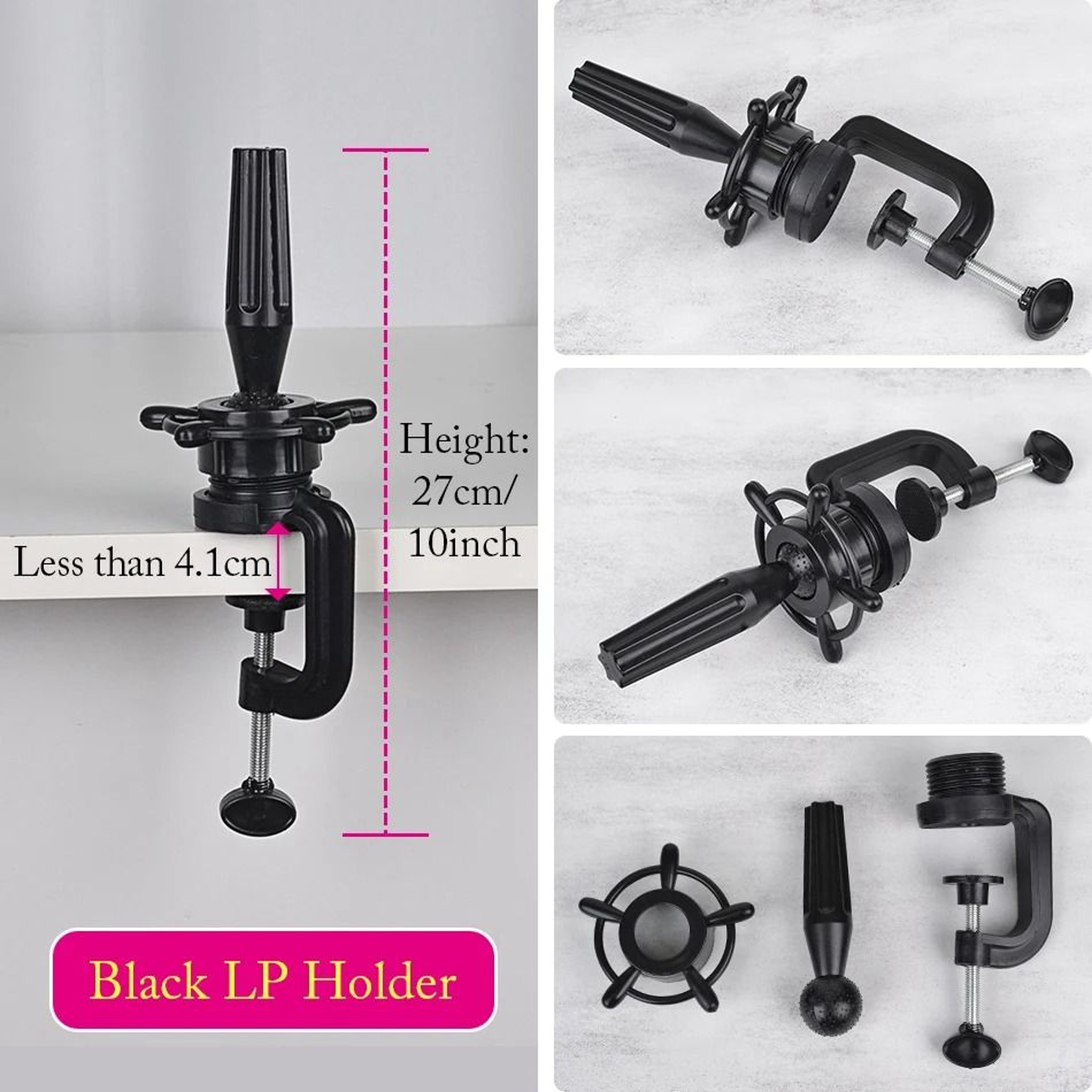 Wig Head Stand Table Clamp Adjustable Mannequin Holder 6