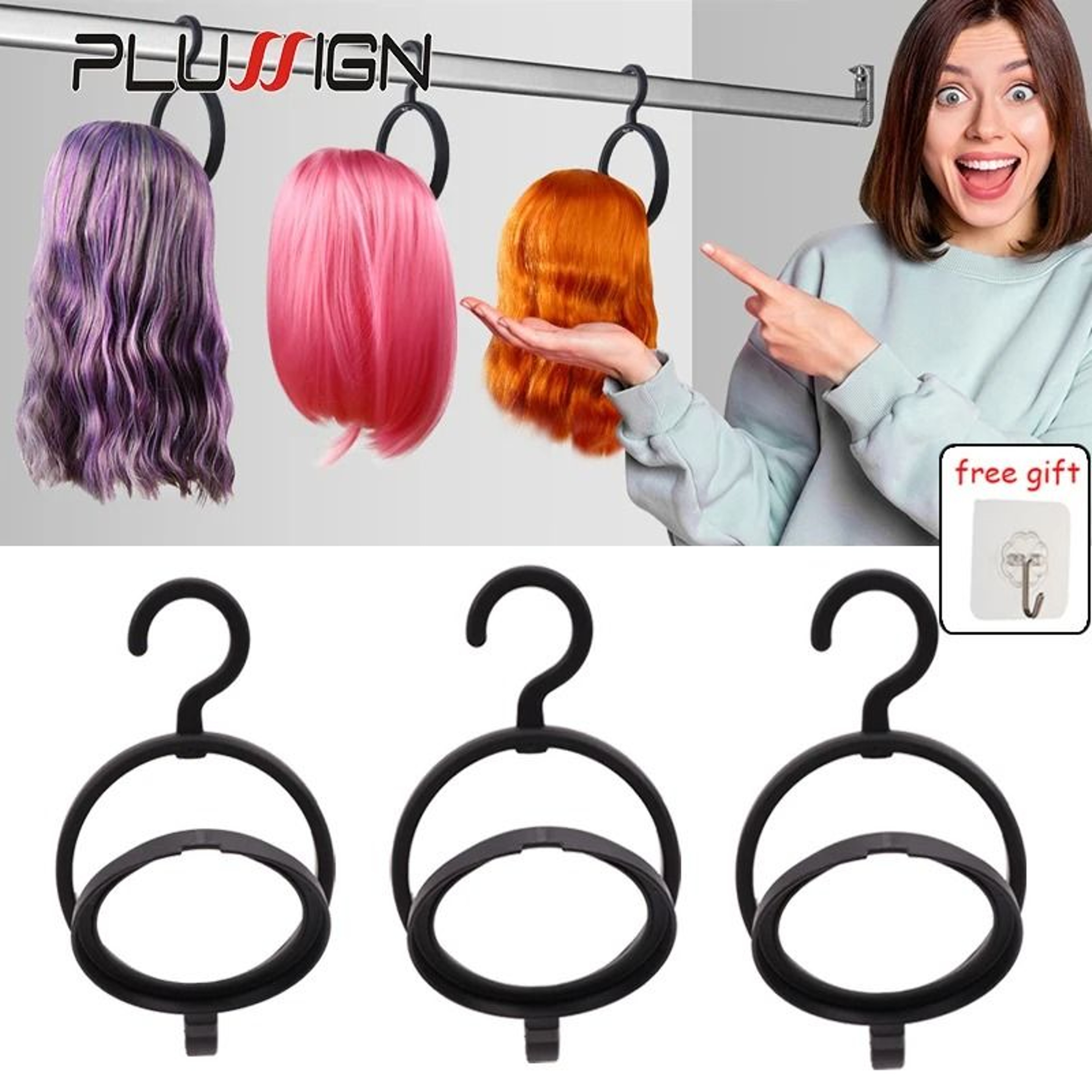 Hanging Wig Stand For Wigs  Space Saving Foldable Wig Hanger For Easy Storage And Display 0