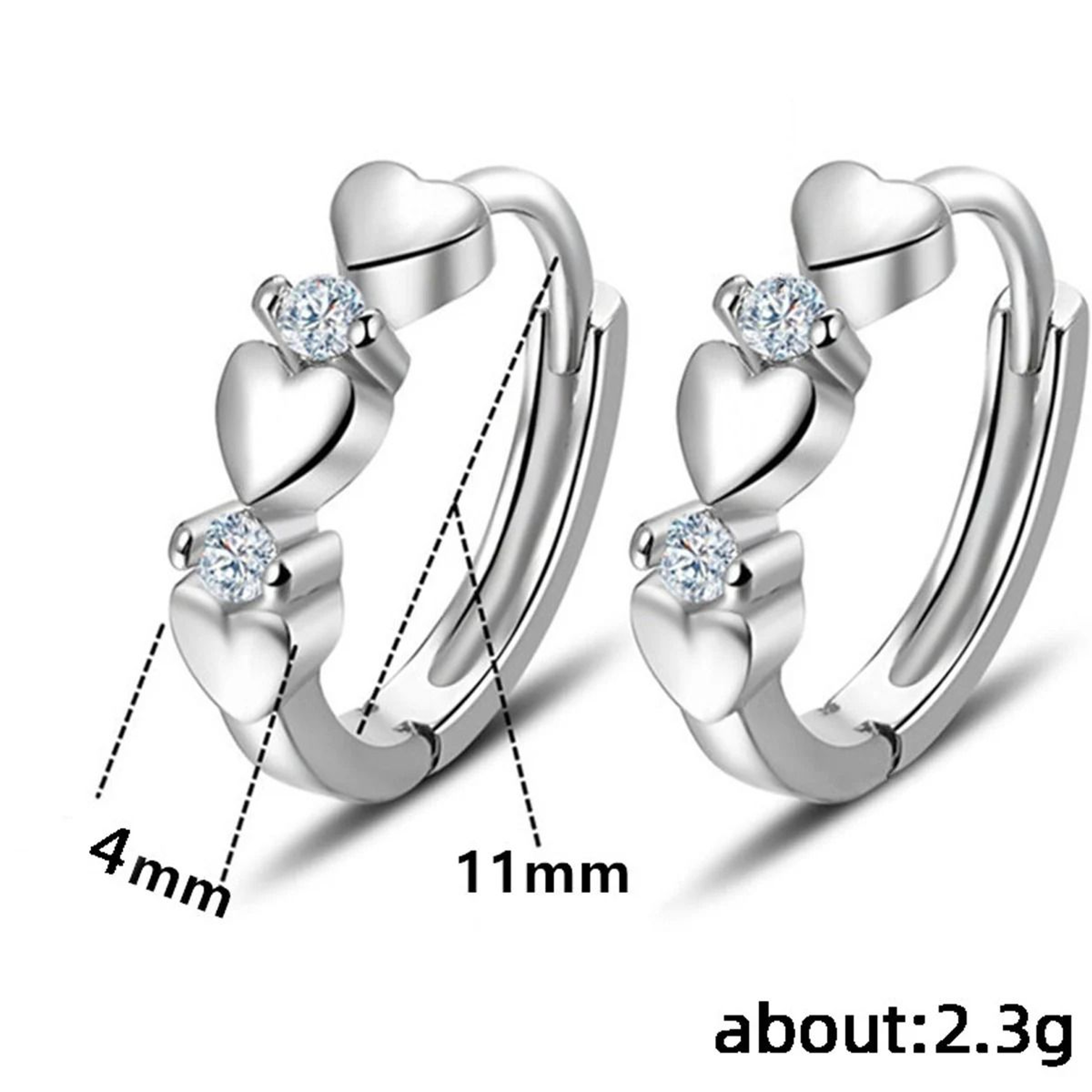 Heart Small Hoop Earrings For Women 1
