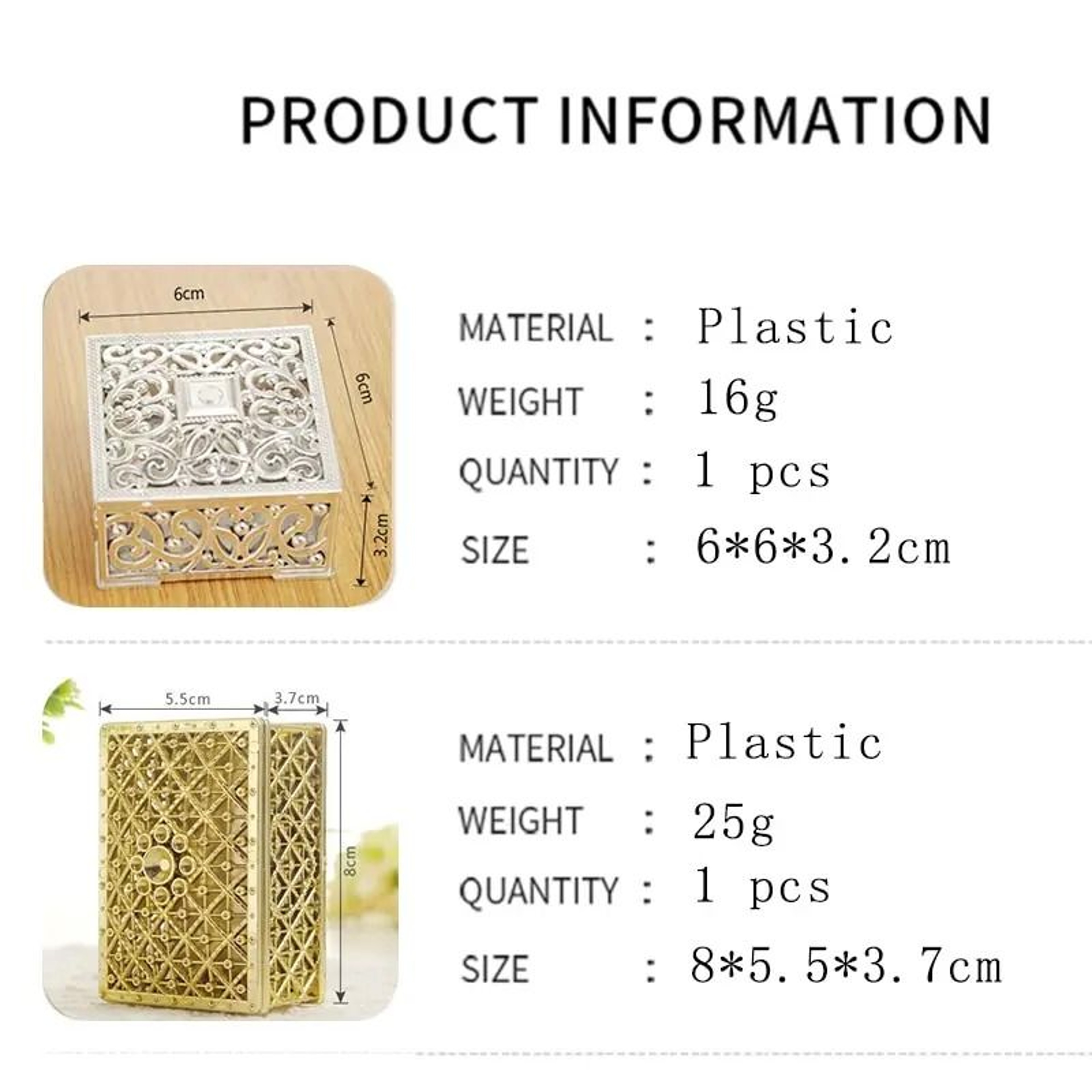 Mini Treasure Jewelry Storage Box Set 5