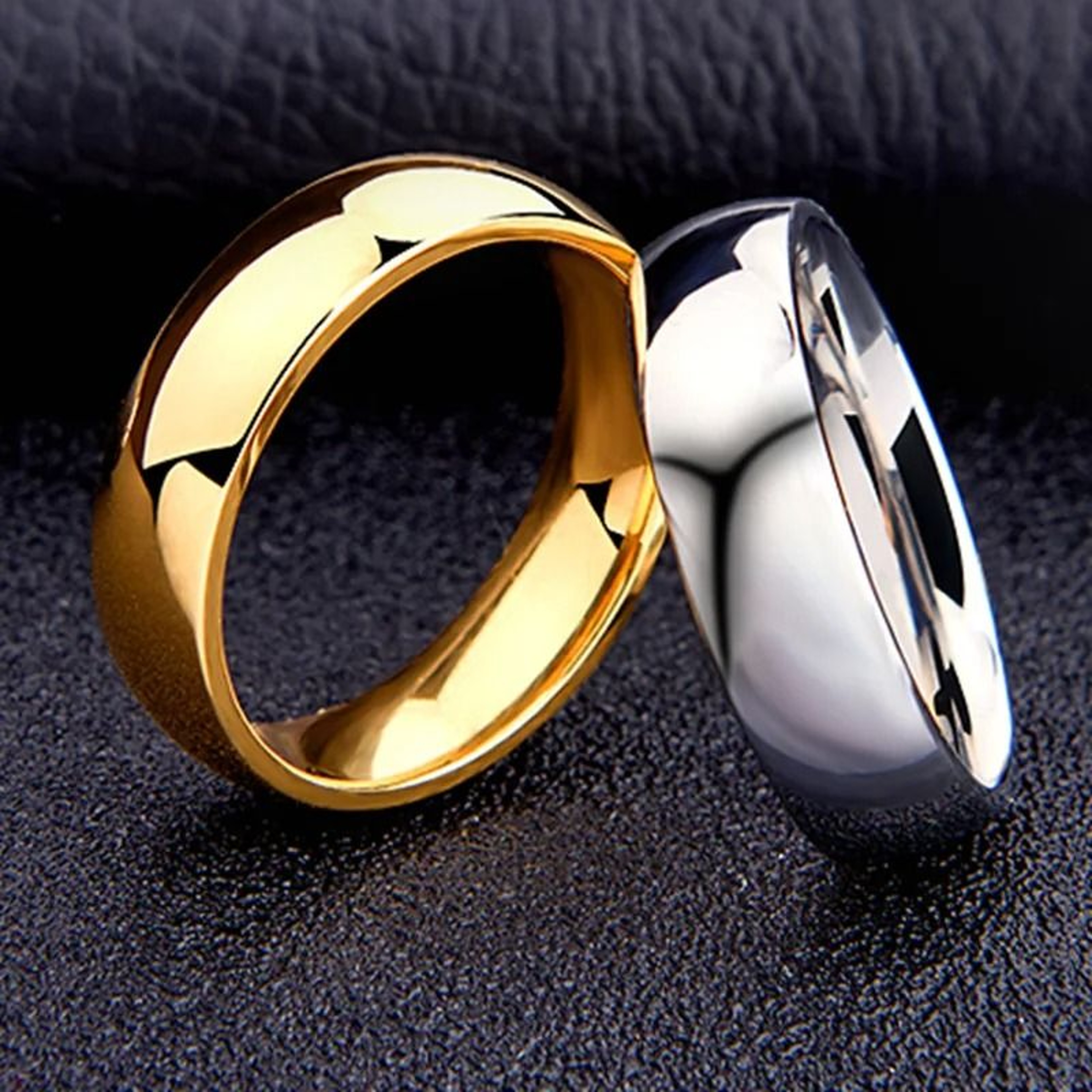 6mm Stainless Steel Titanium Style Ring 0
