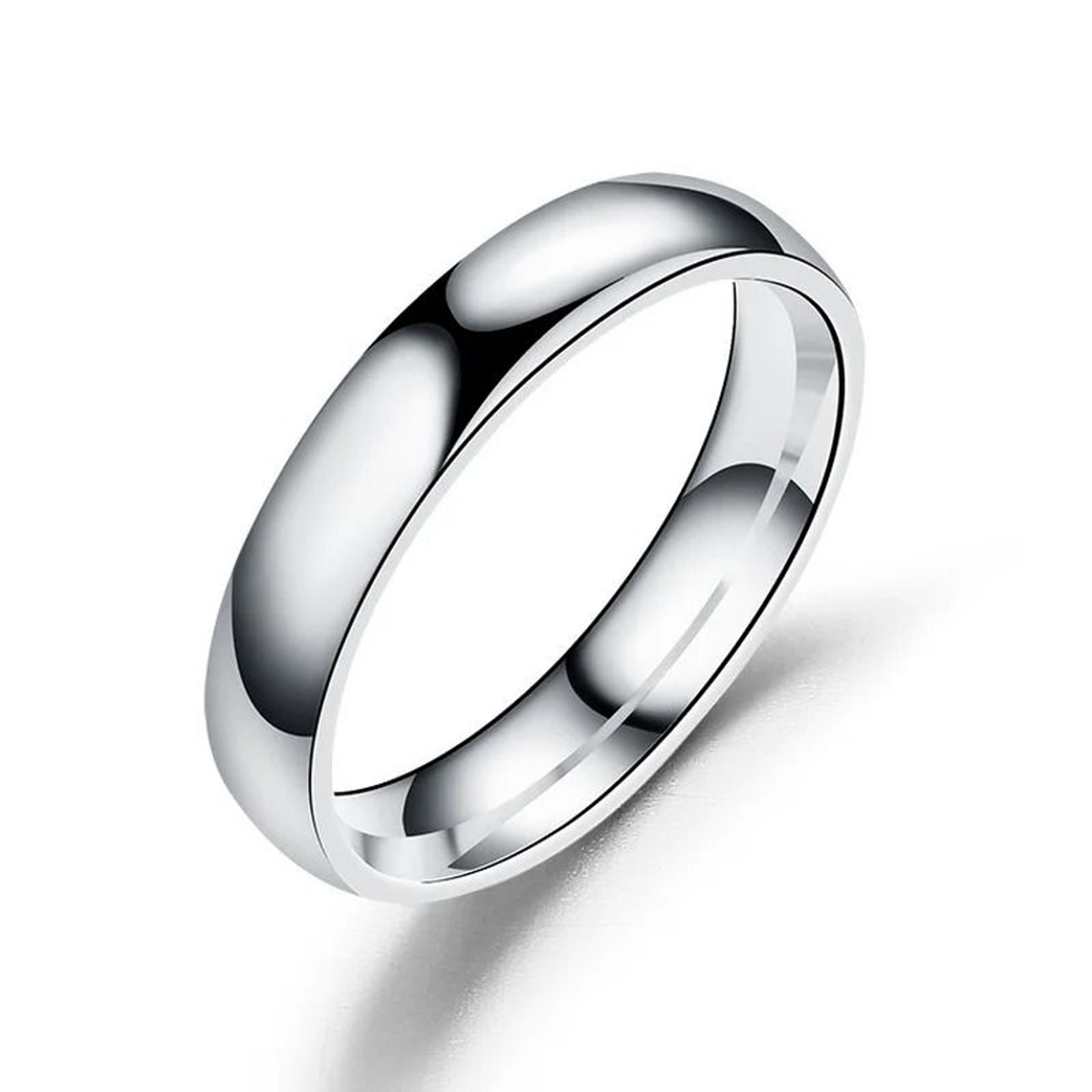 6mm Stainless Steel Titanium Style Ring 9