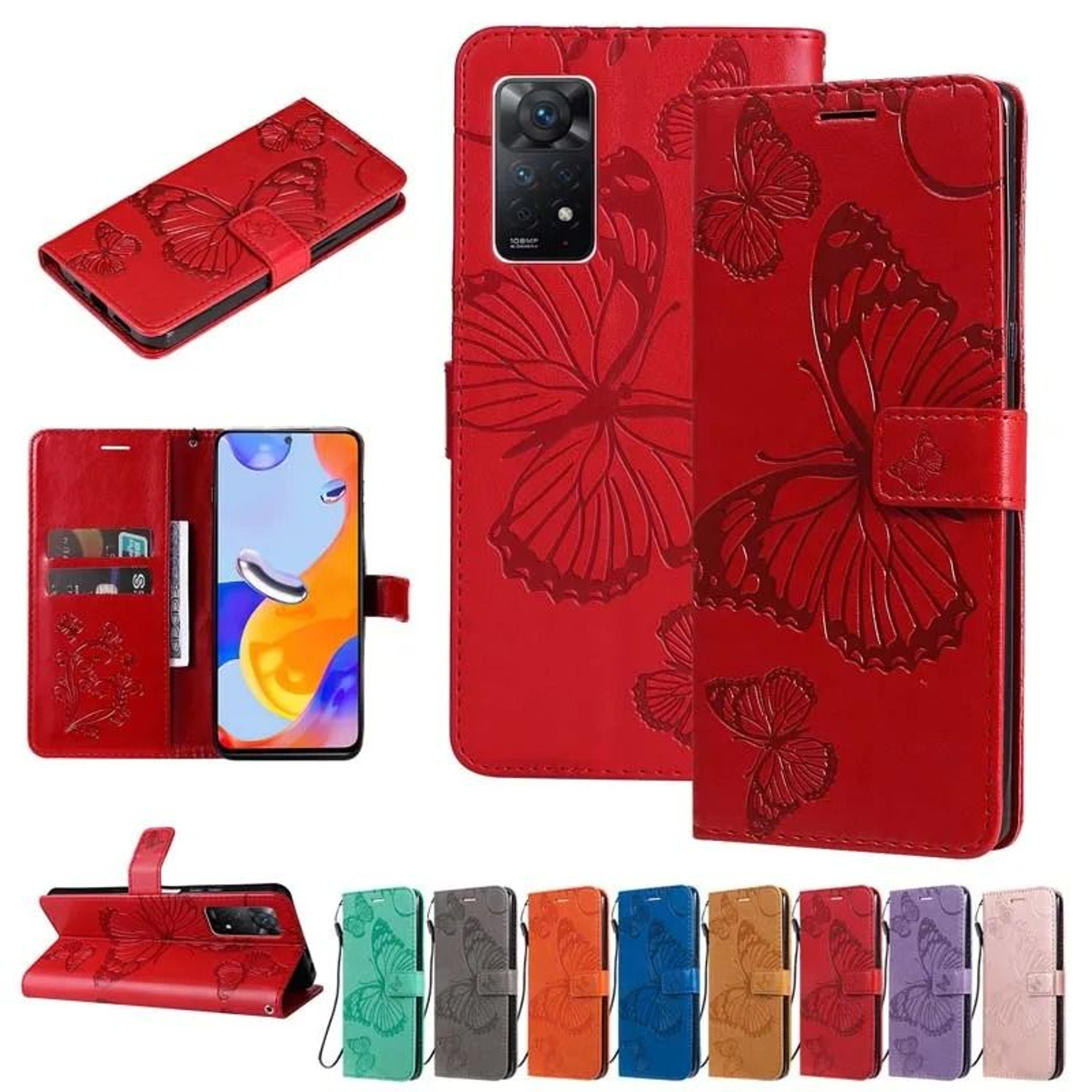 Leather Flip Wallet Phone Case With Card Holder 2