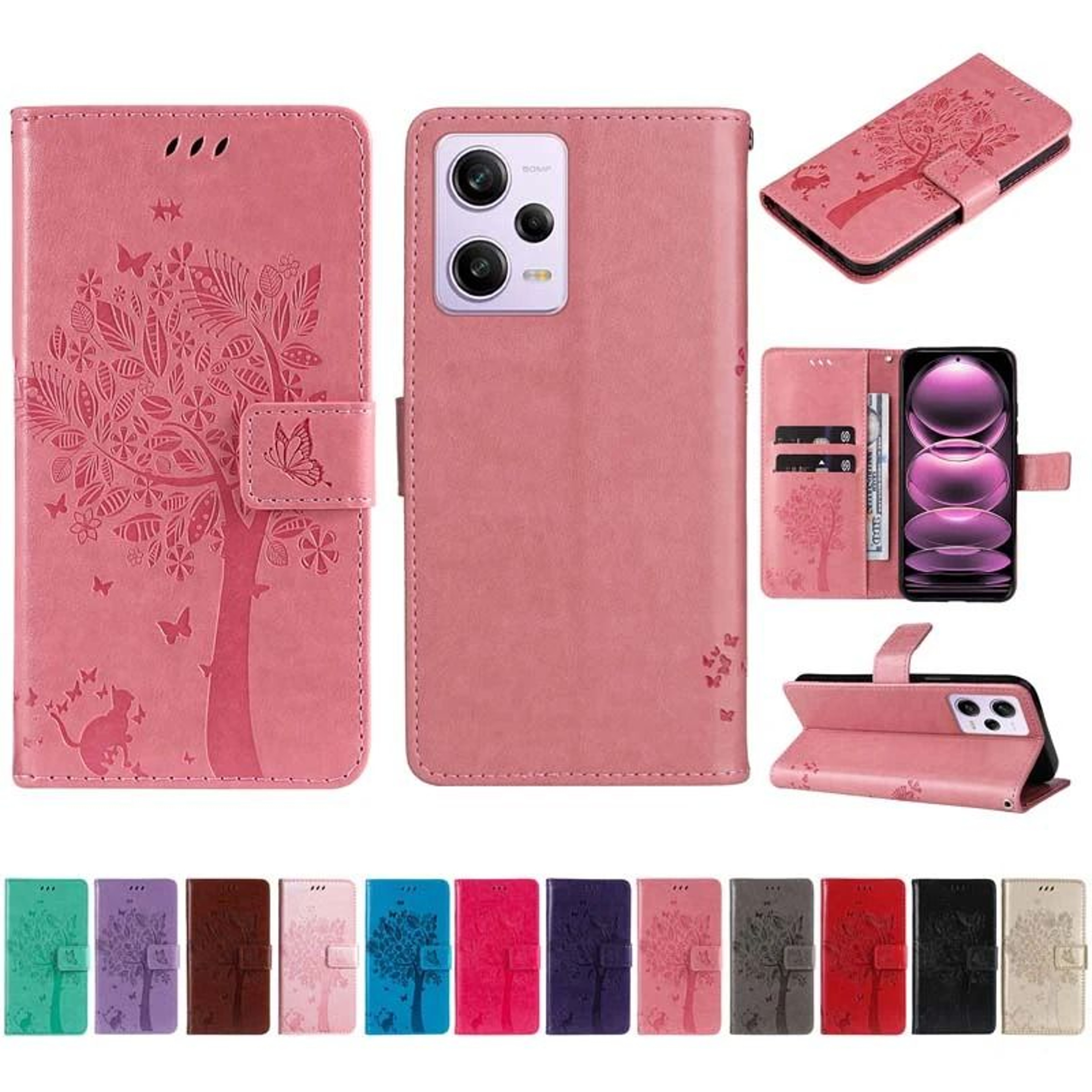 Leather Flip Wallet Phone Case With Card Holder 3