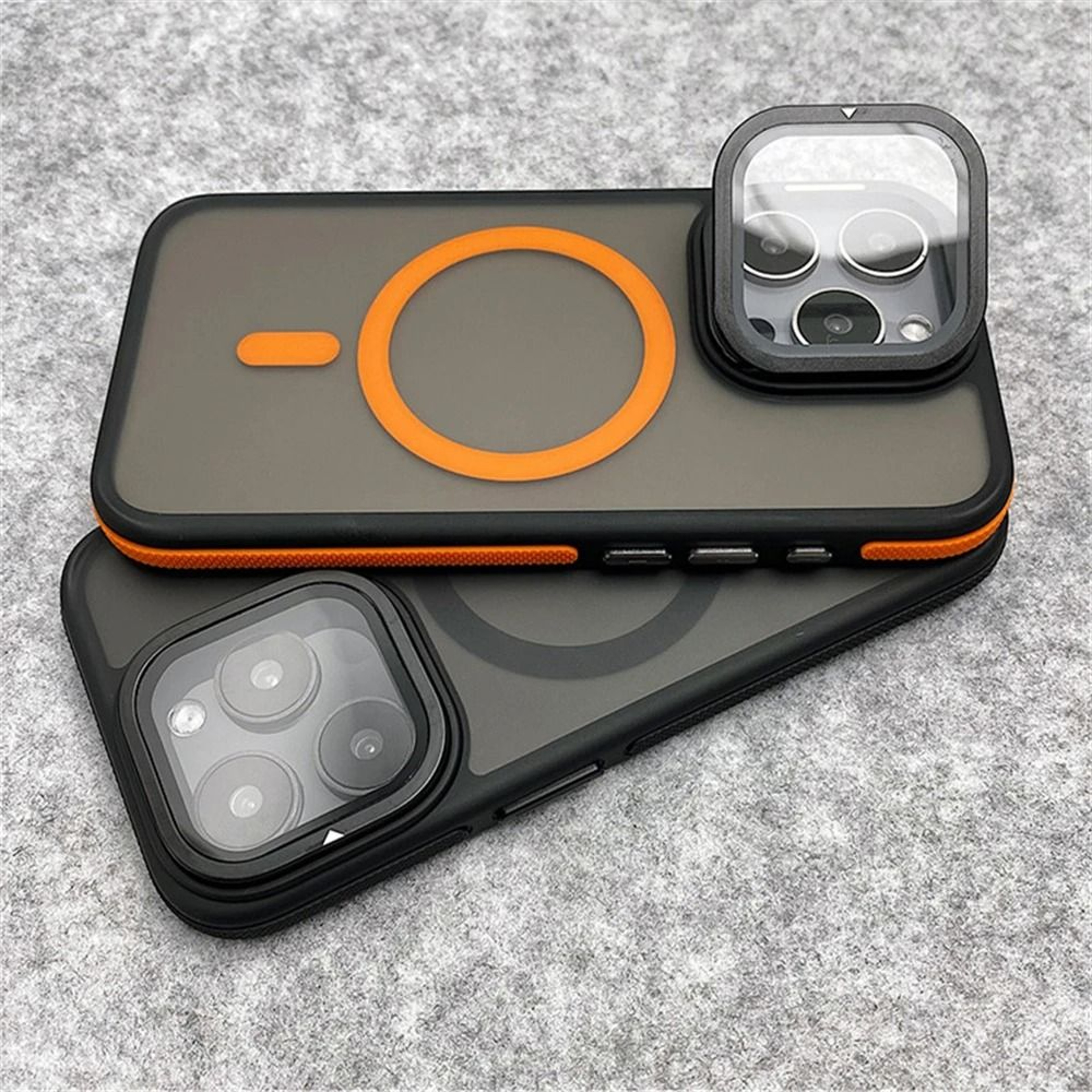 Magnetic Matte Clear Phone Case With Glass Camera Protection 2