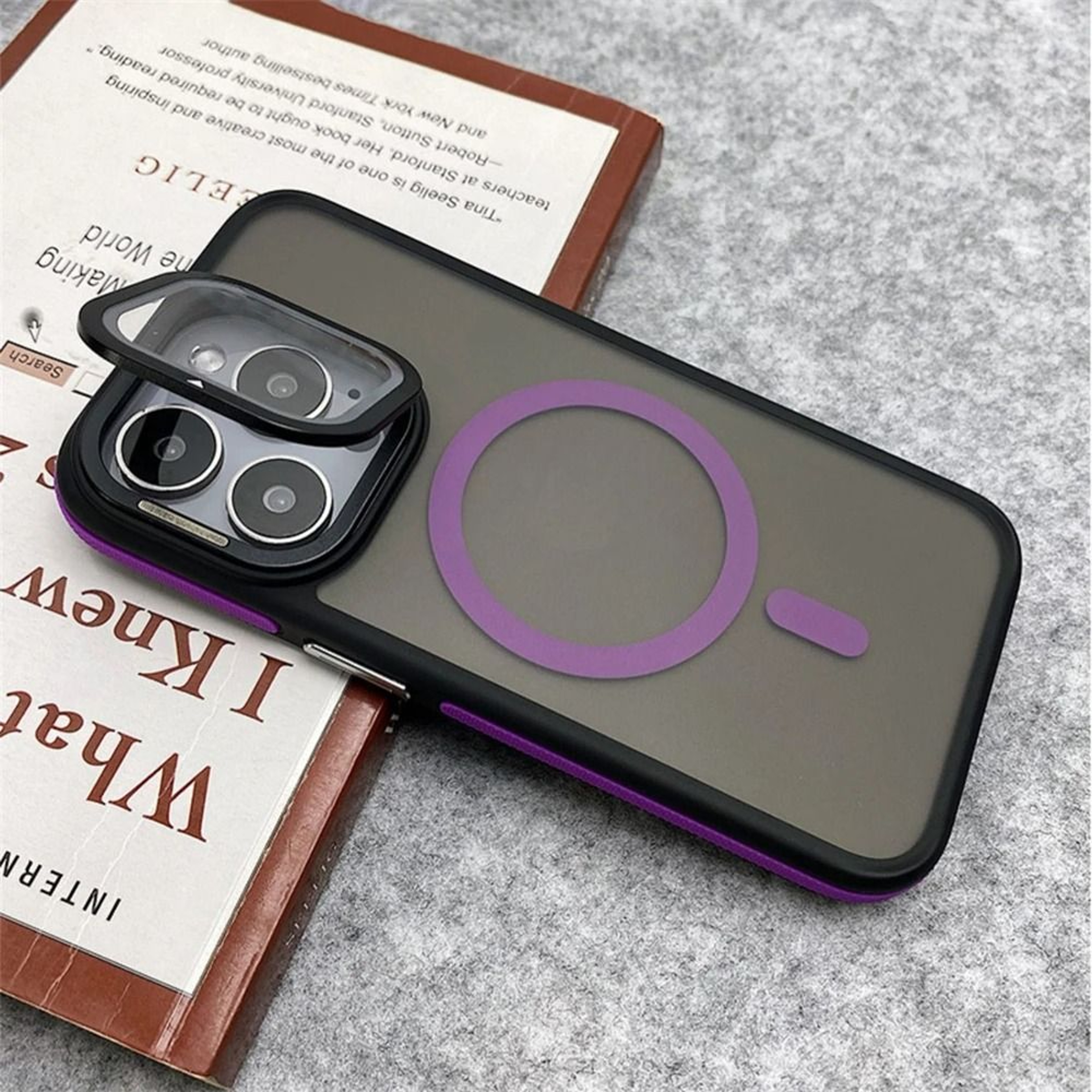 Magnetic Matte Clear Phone Case With Glass Camera Protection 5