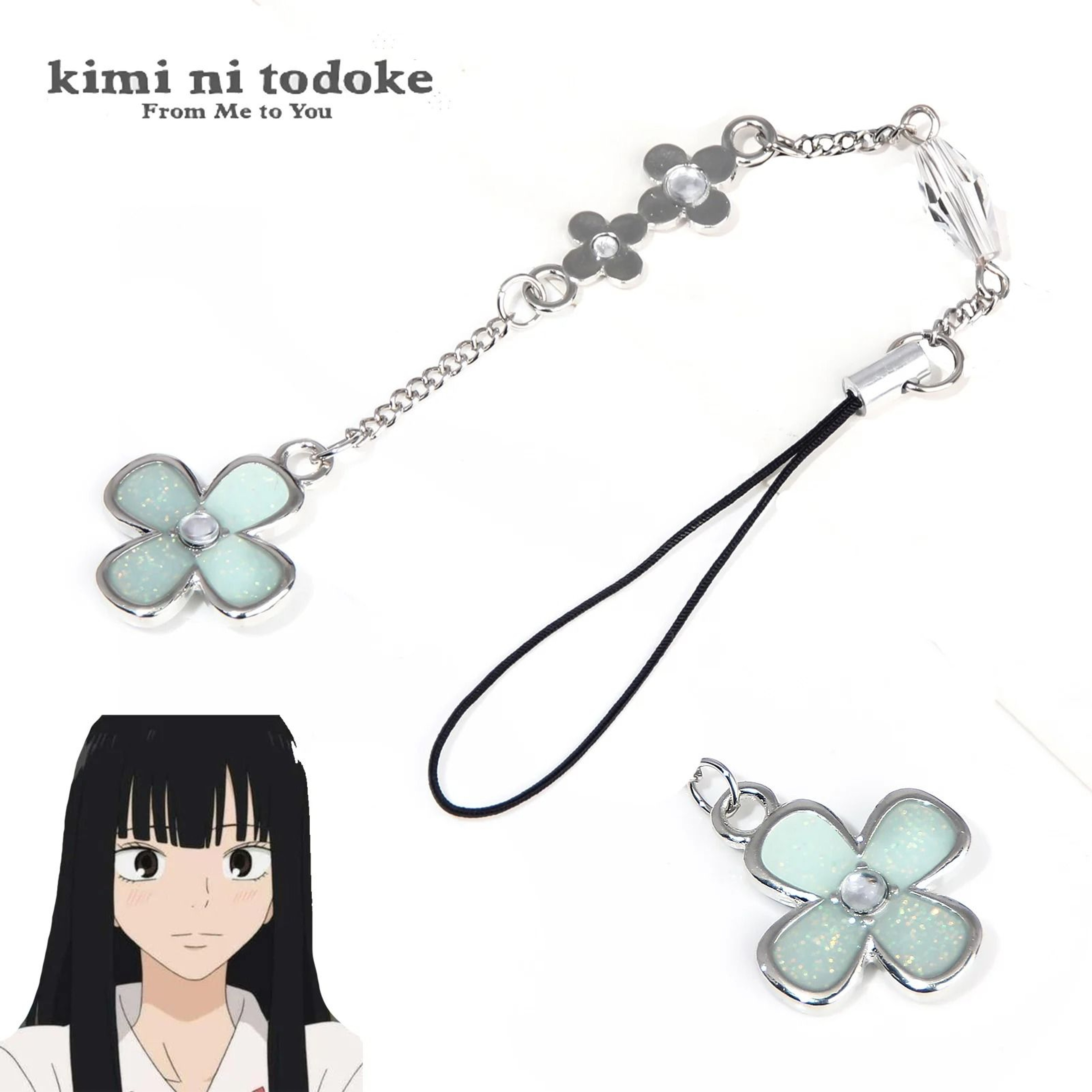Flower Pendant Phone Charm With Chain Strap 0