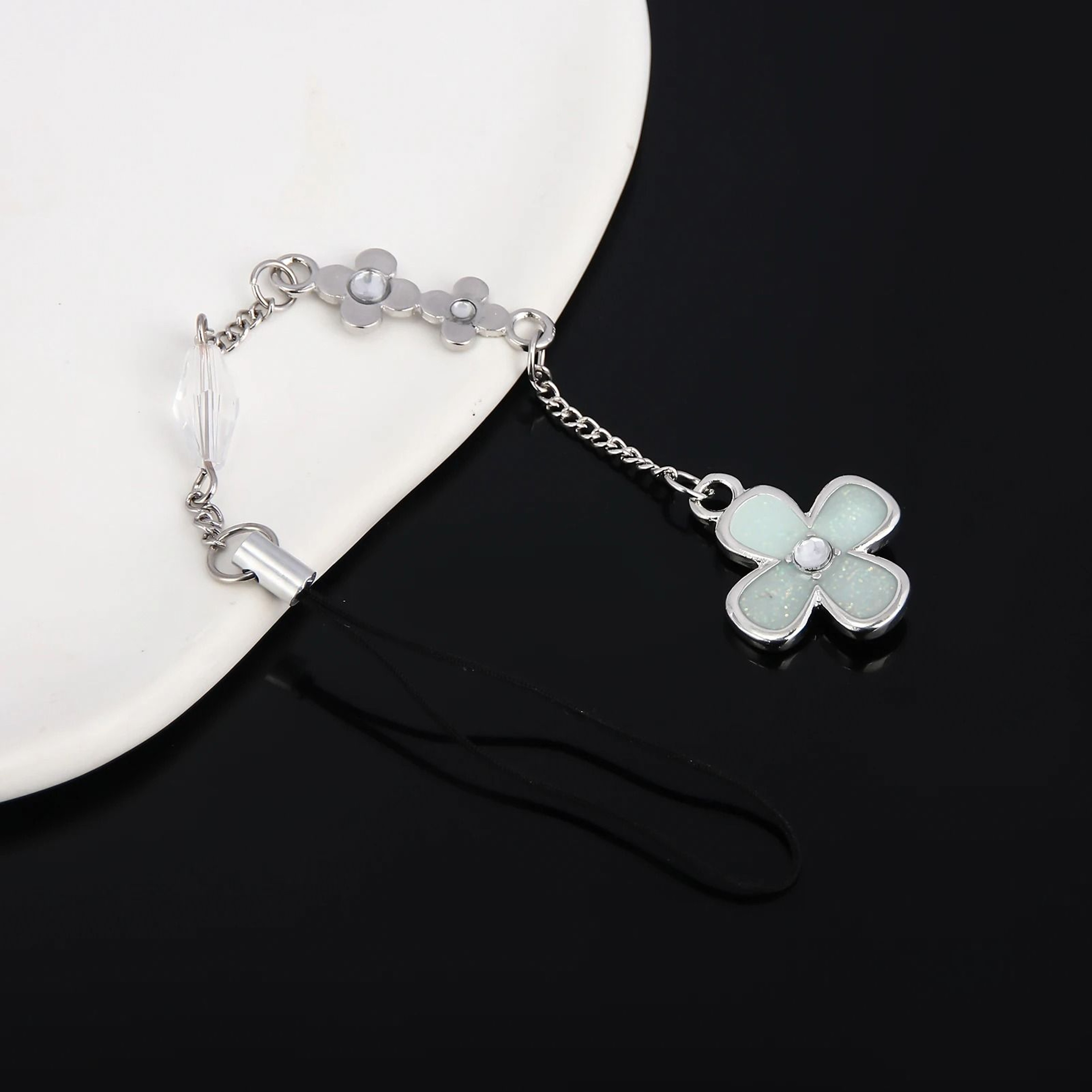 Flower Pendant Phone Charm With Chain Strap 5