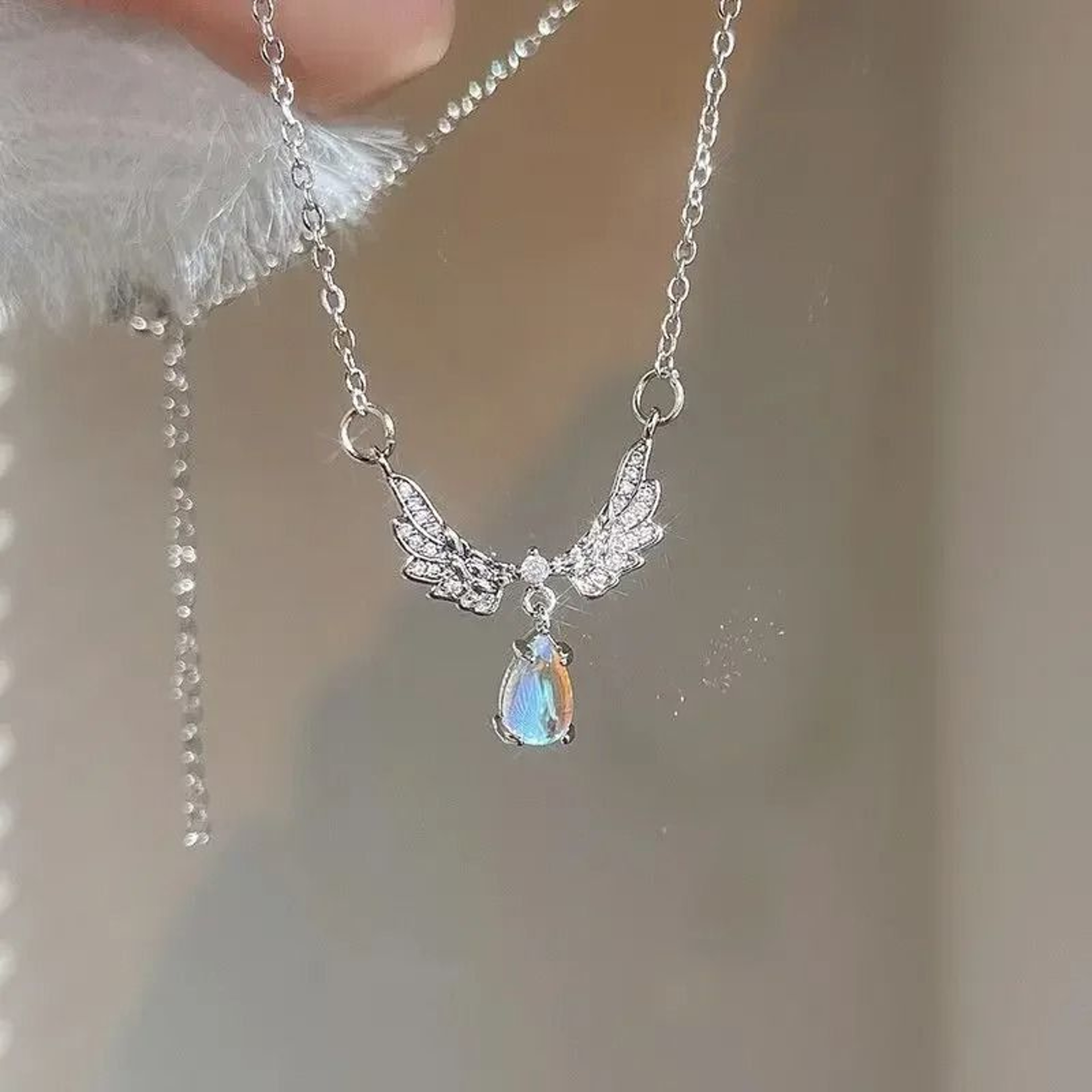 Sweet Pink Bow Pendant Necklace 9