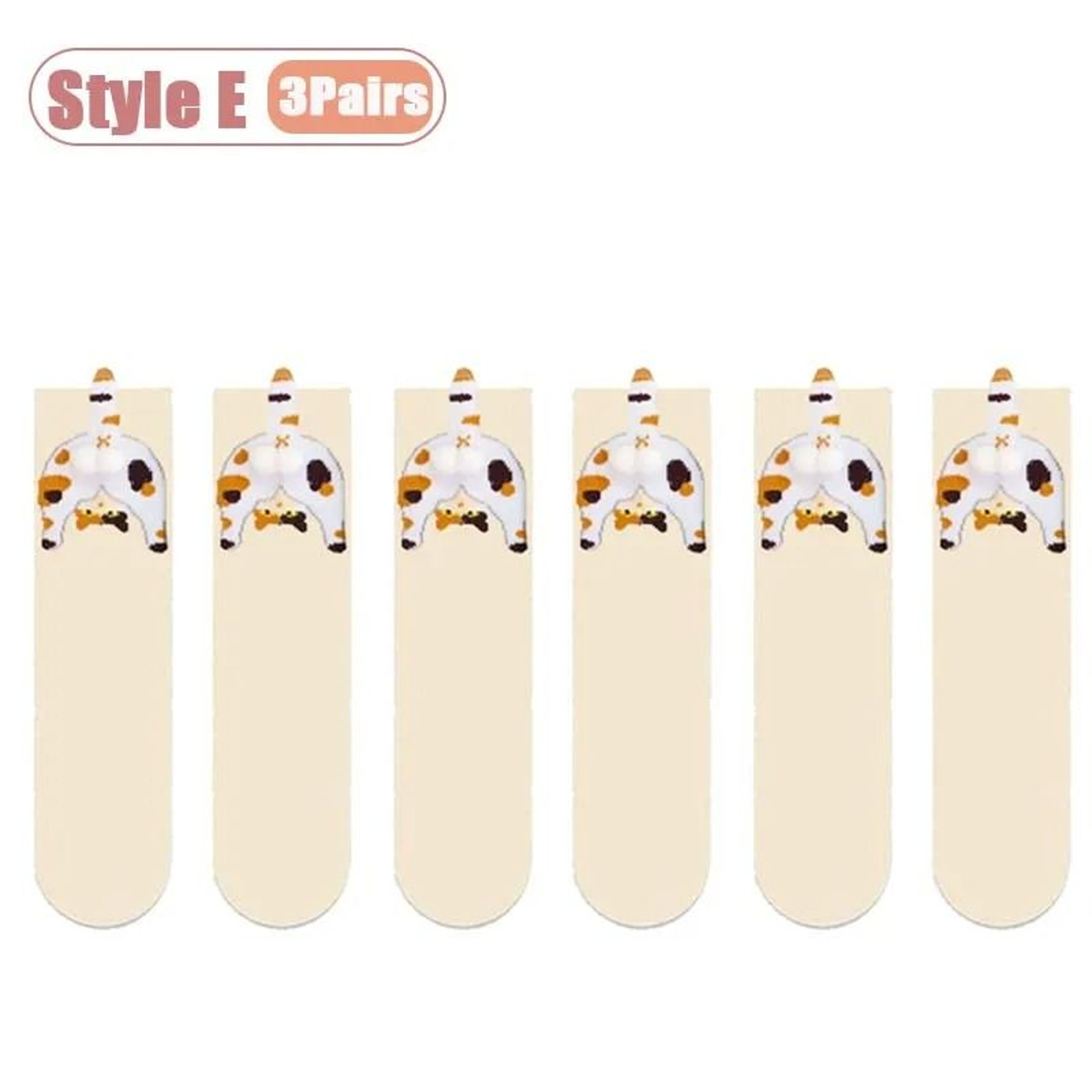 Cartoon Cat Egg Cozy Mid Calf Socks 15