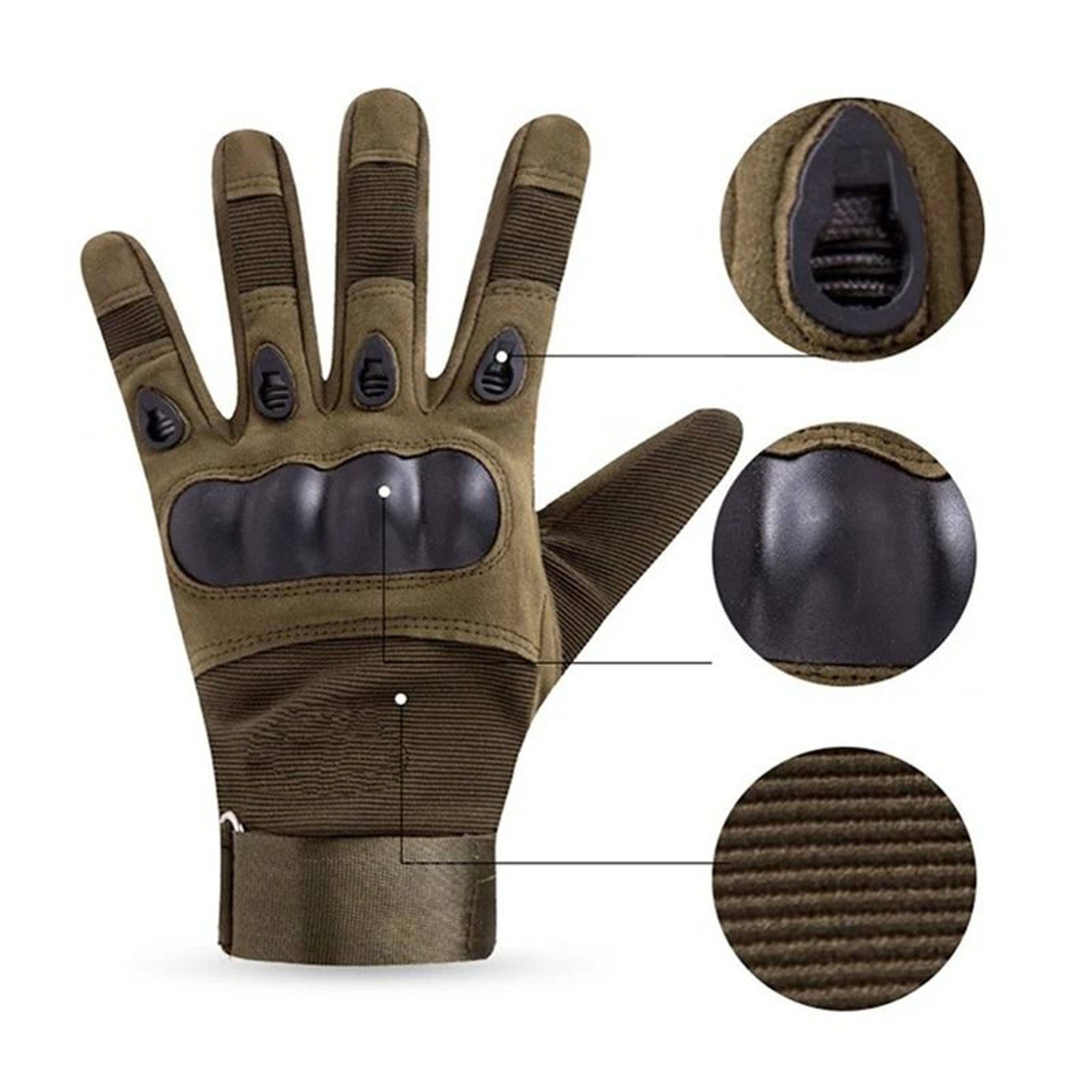 Outdoor Tactical Full Finger Hard Shell Gloves 2
