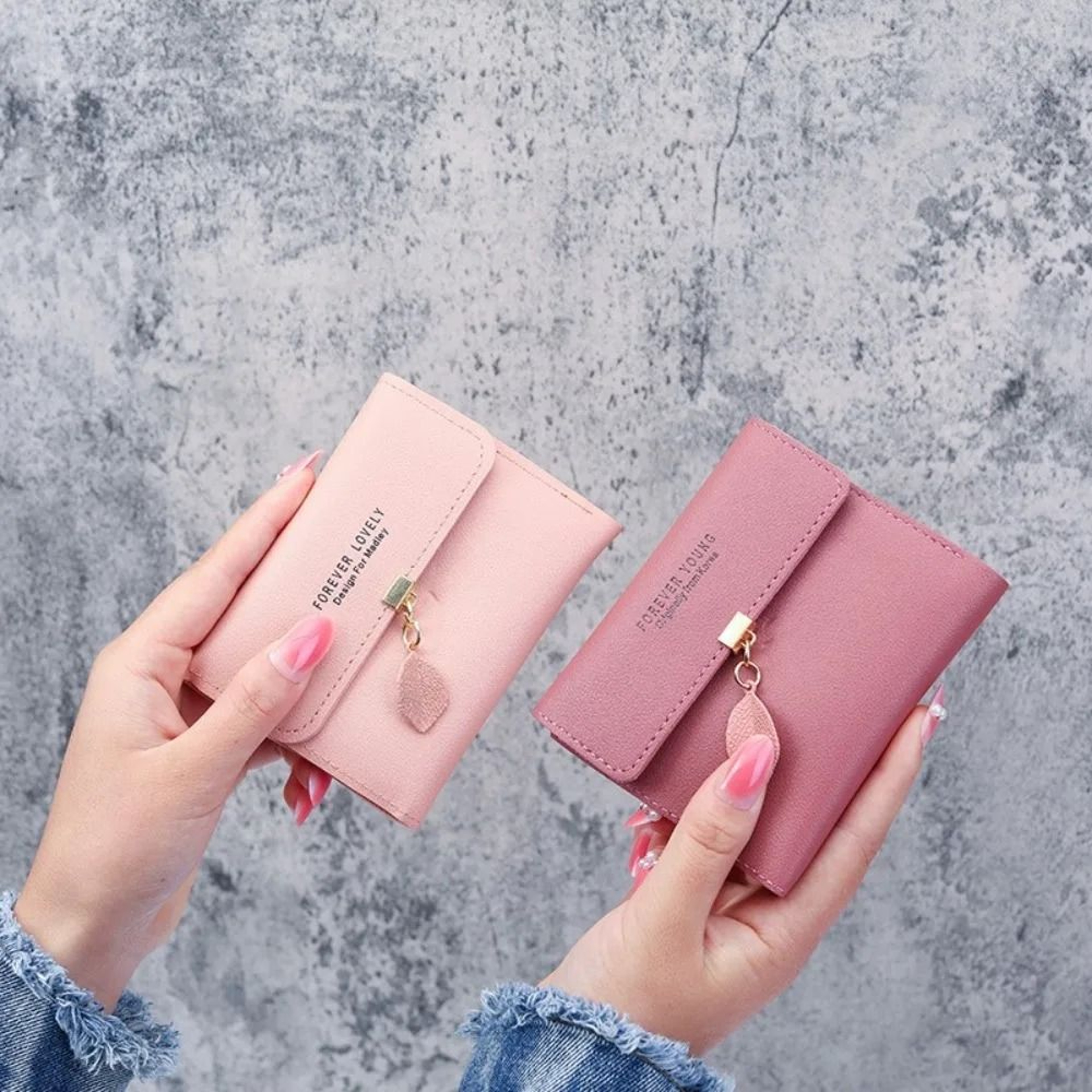 Korean Style Tri Fold Small Wallet For Women 3