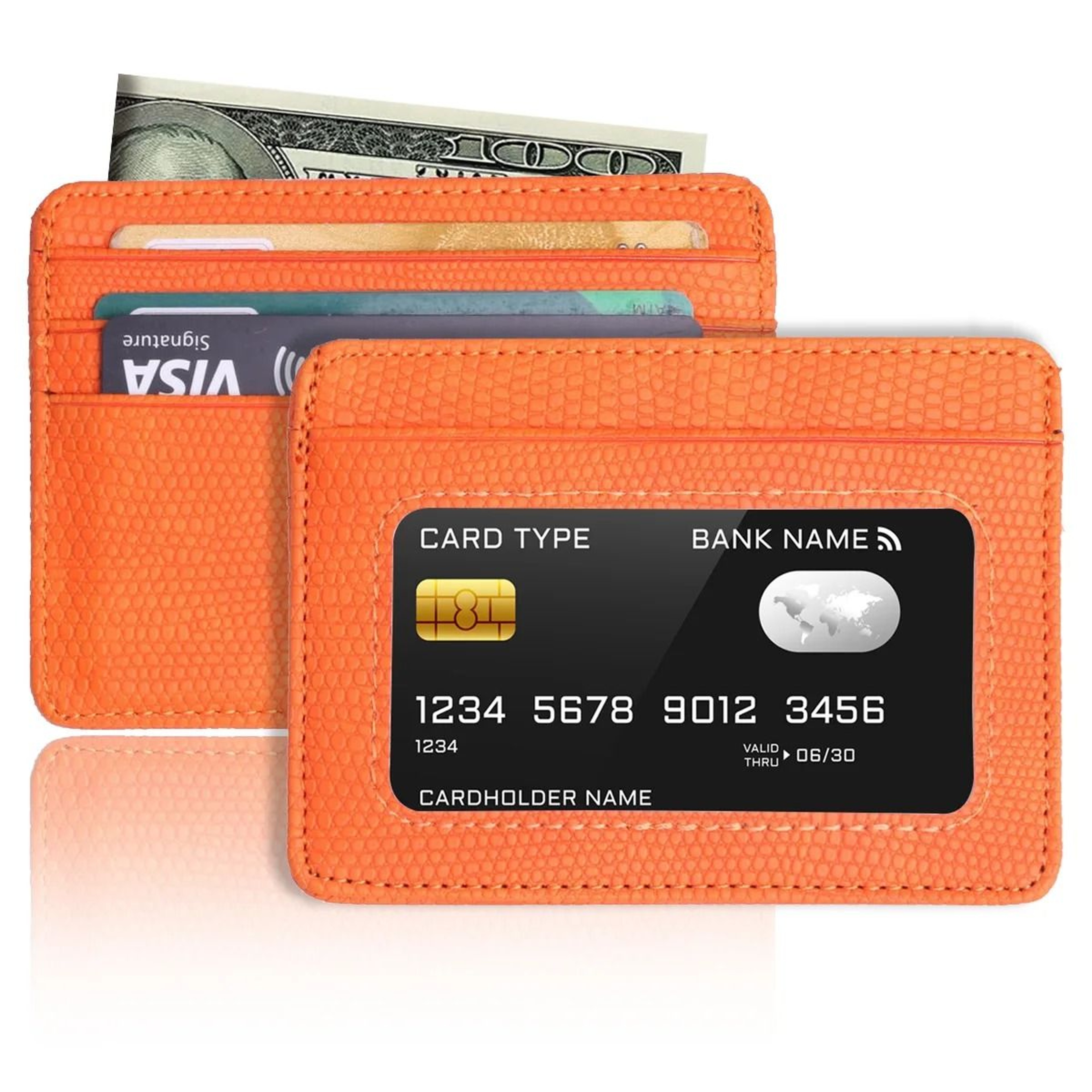 Minimalist Slim Credit Card Holder With ID Window 14