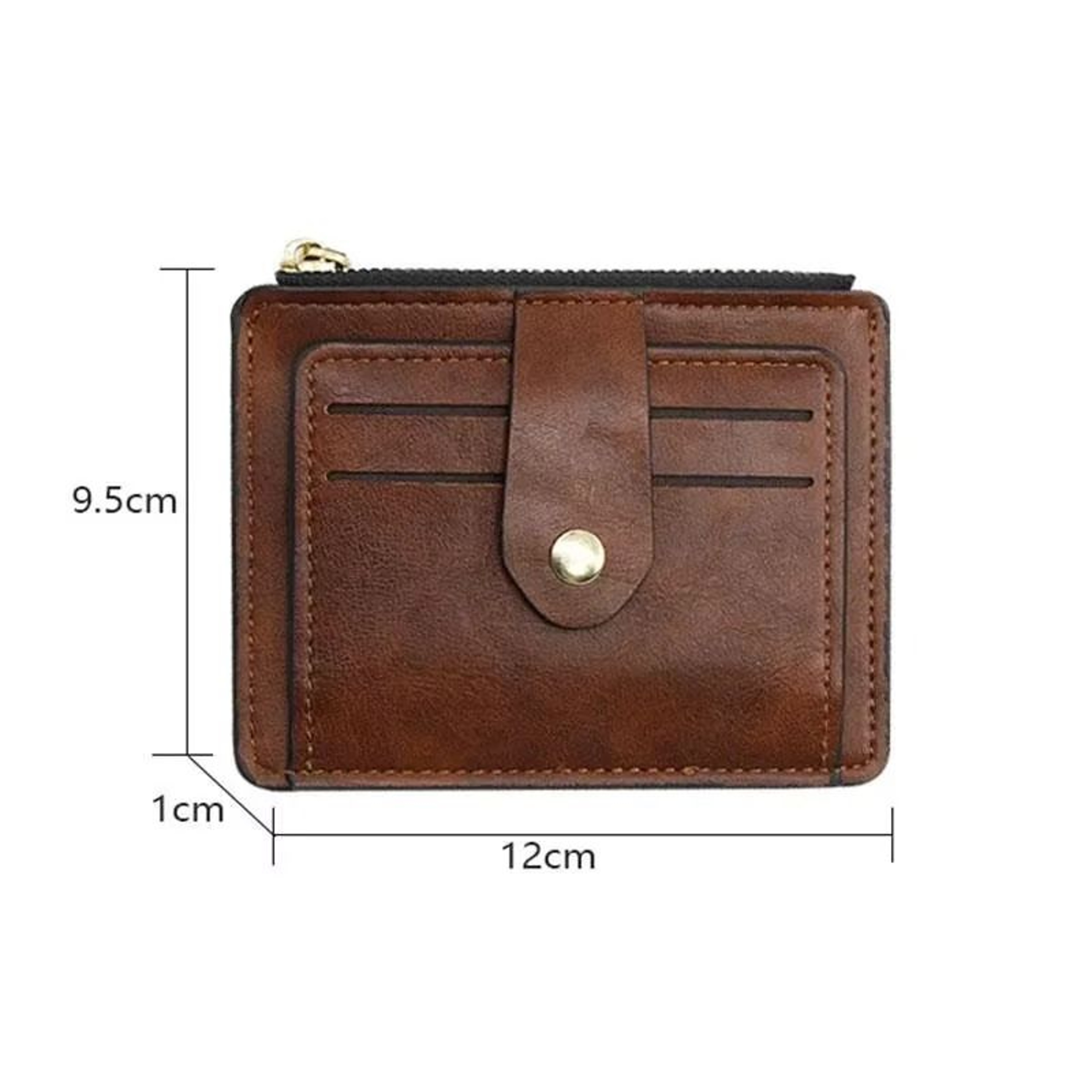Mens Slim PU Leather Wallet With Coin Pocket 5
