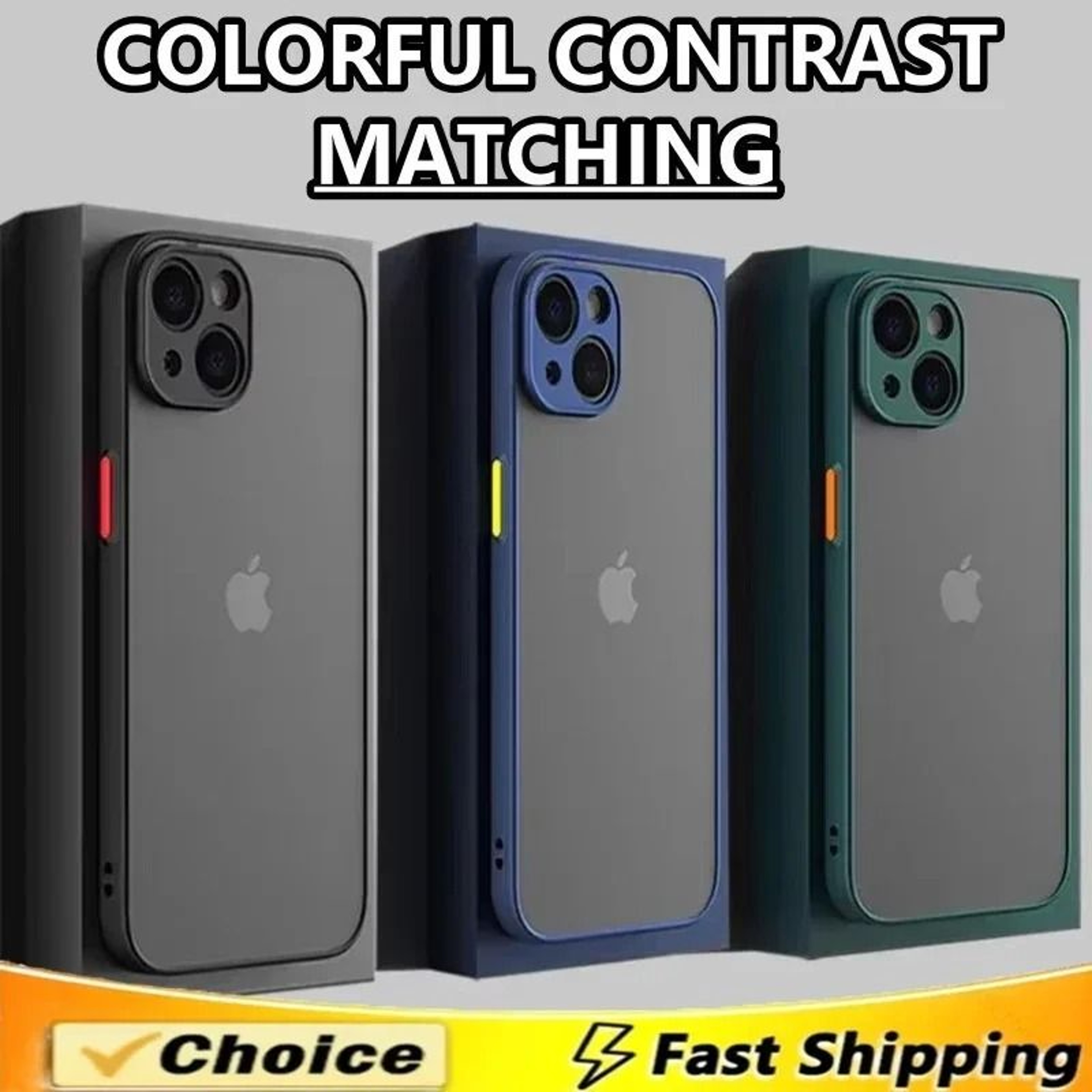 Matte Soft Silicone Shockproof Phone Case For IPhone 1