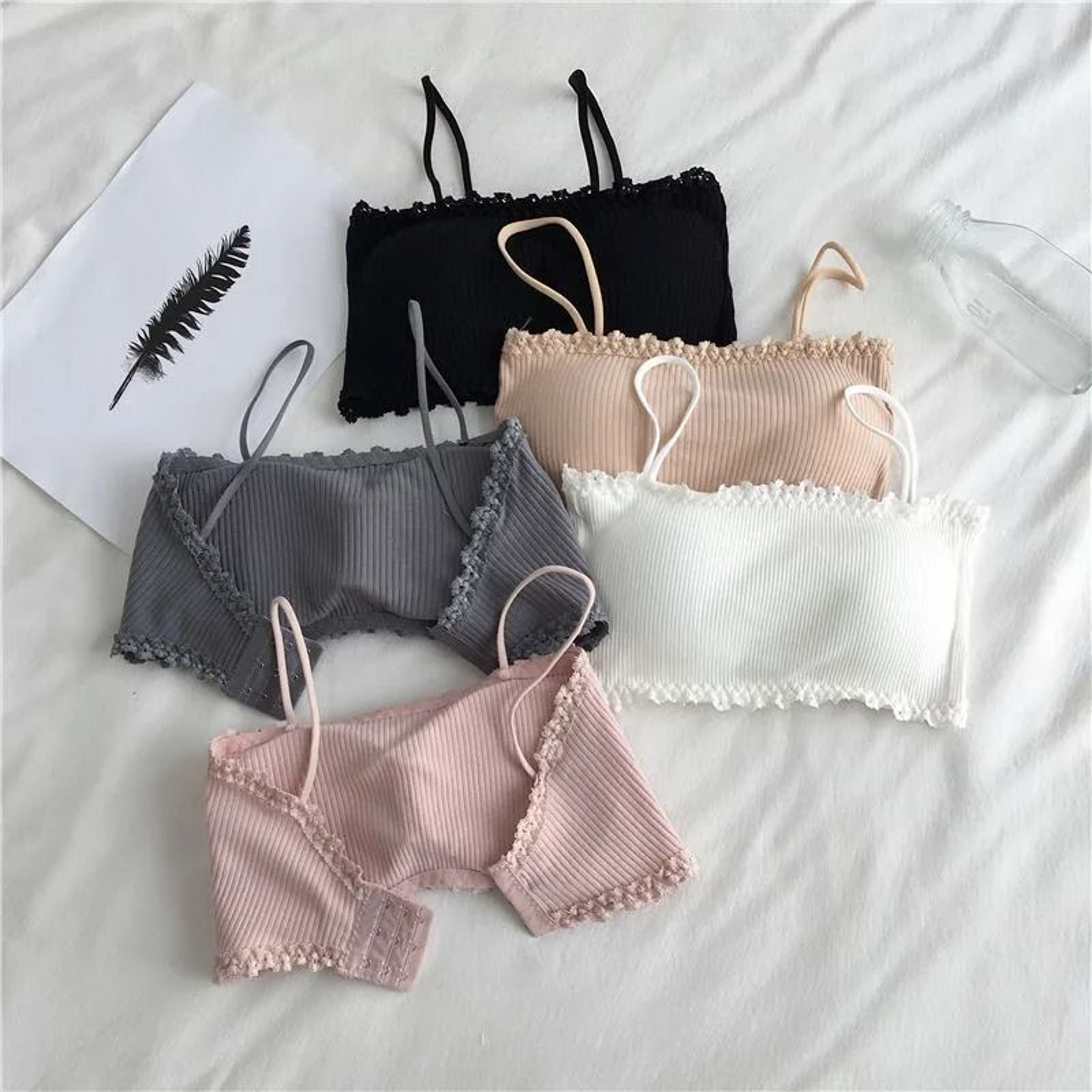 Seamless Cotton Tube Top Bra 0