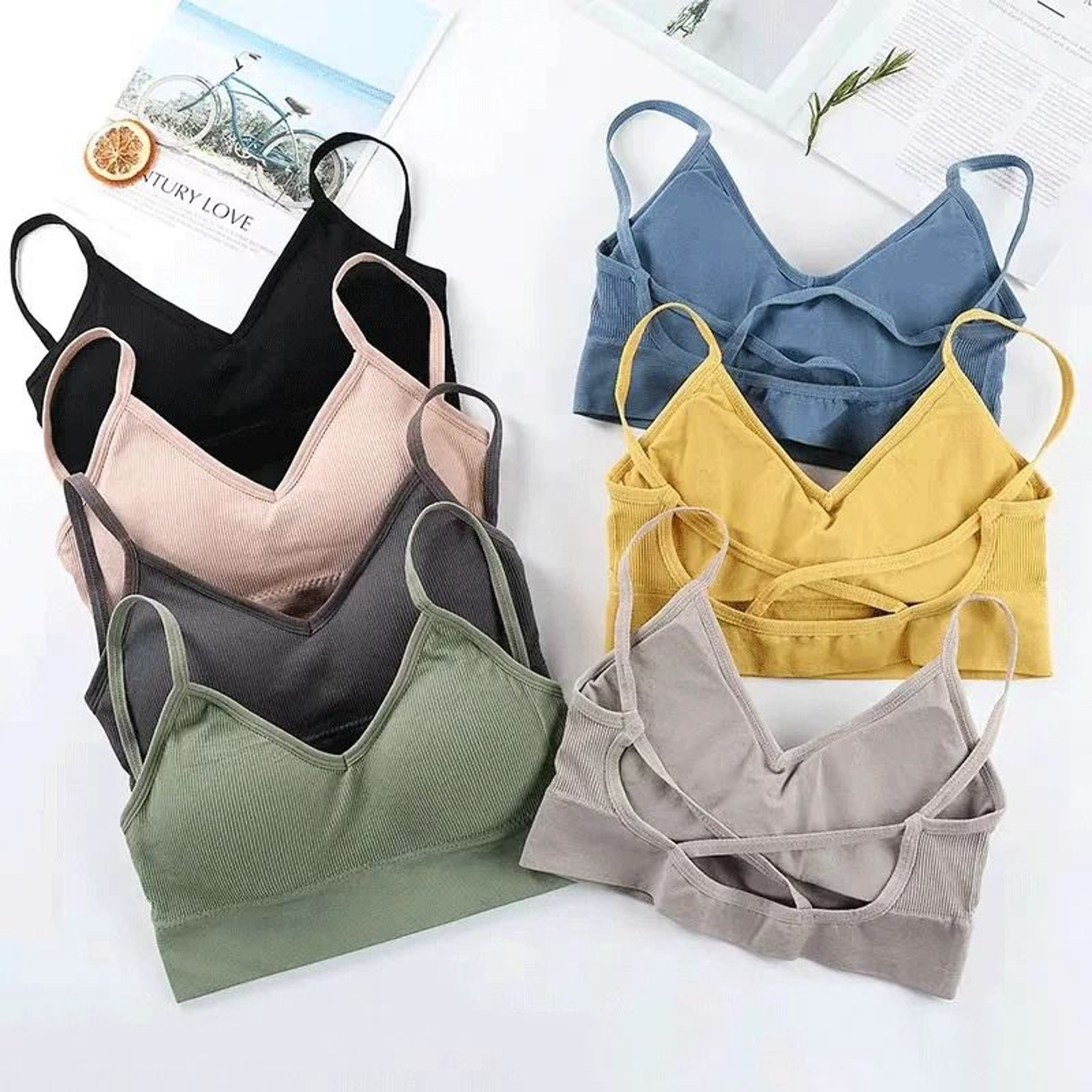 Seamless Womens Tube Top Sports Bra 1