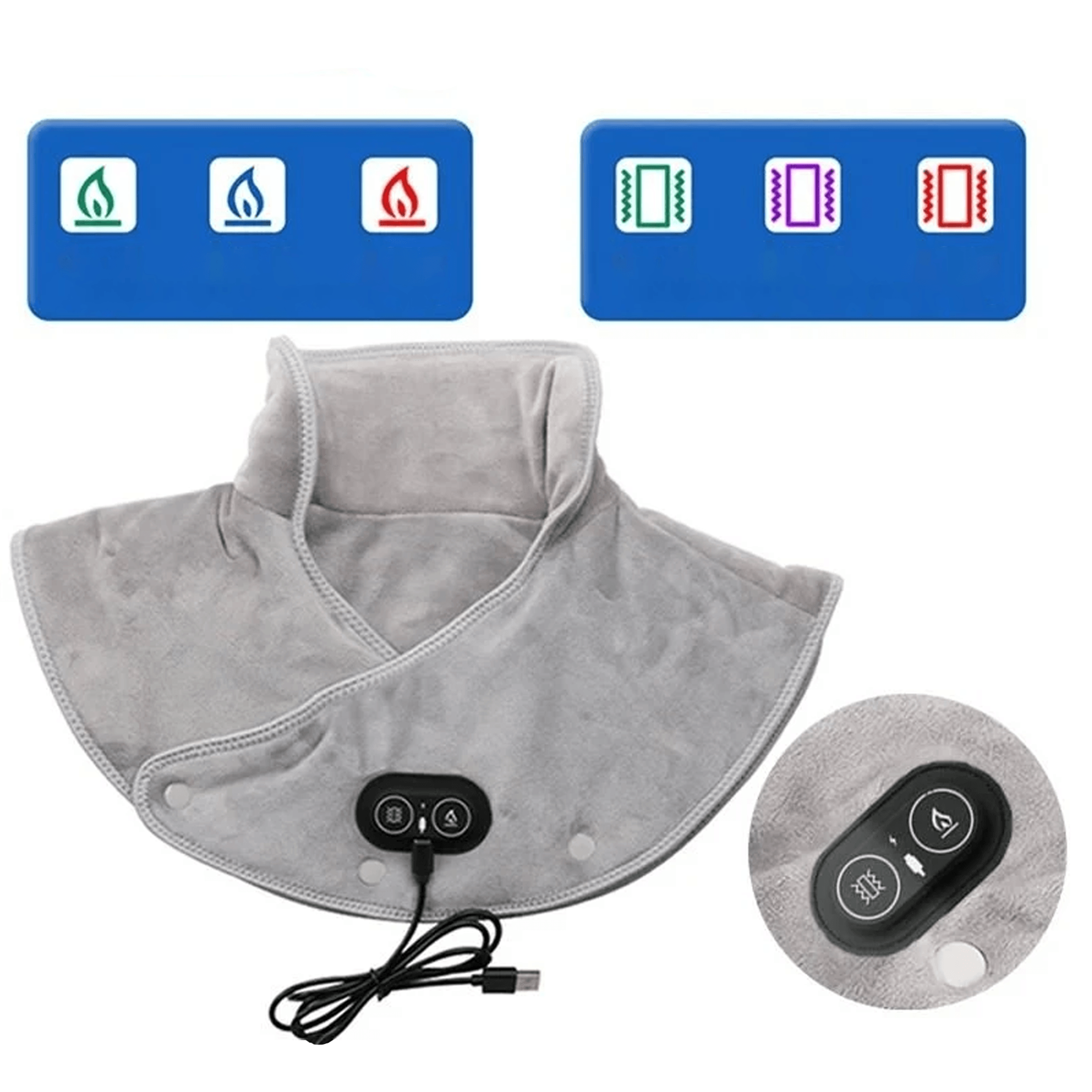 Electric Heating Neck And Shoulder Massager With Infrared Therapy And Vibration 10