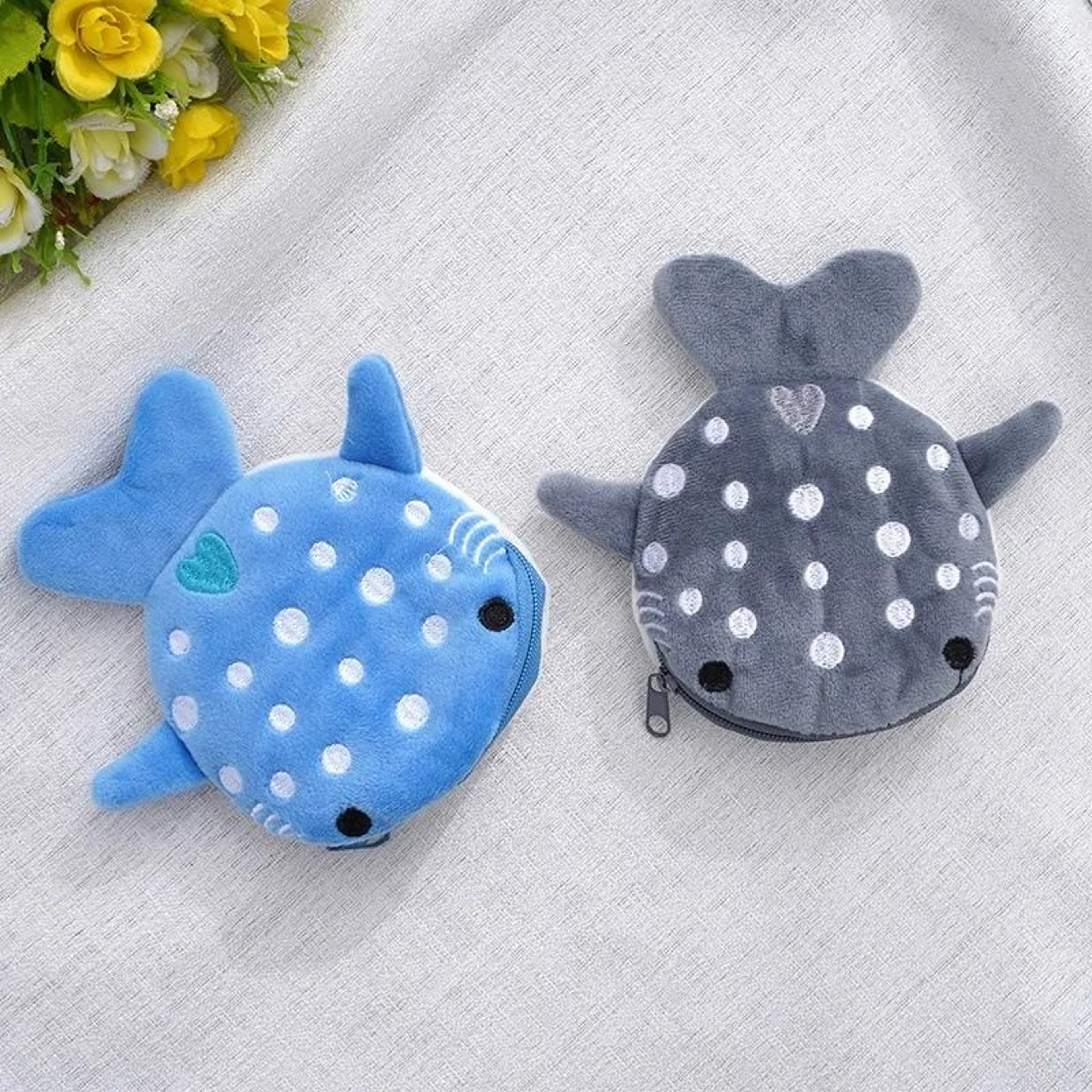Cartoon Shark Plush Coin Purse 0