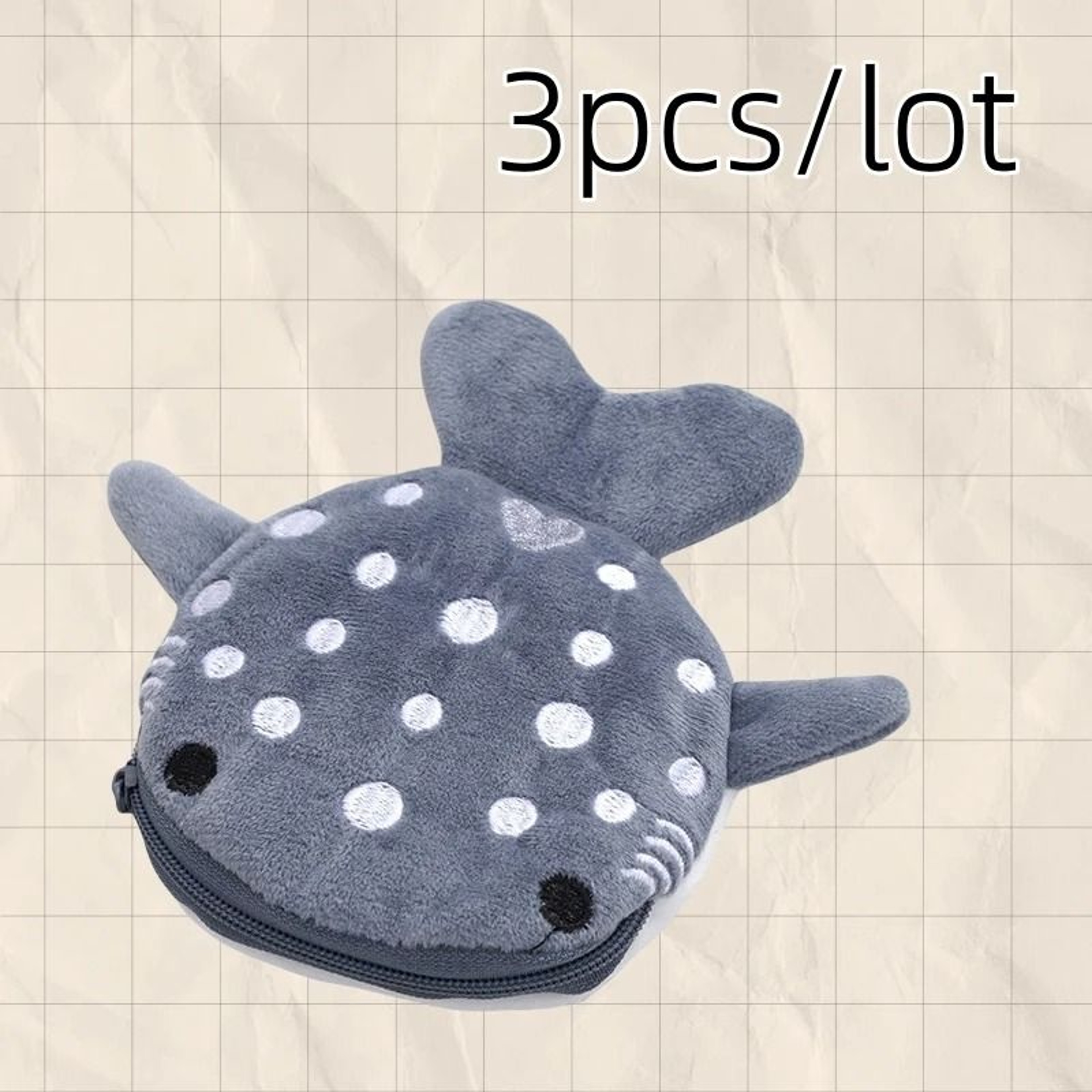 Cartoon Shark Plush Coin Purse 8