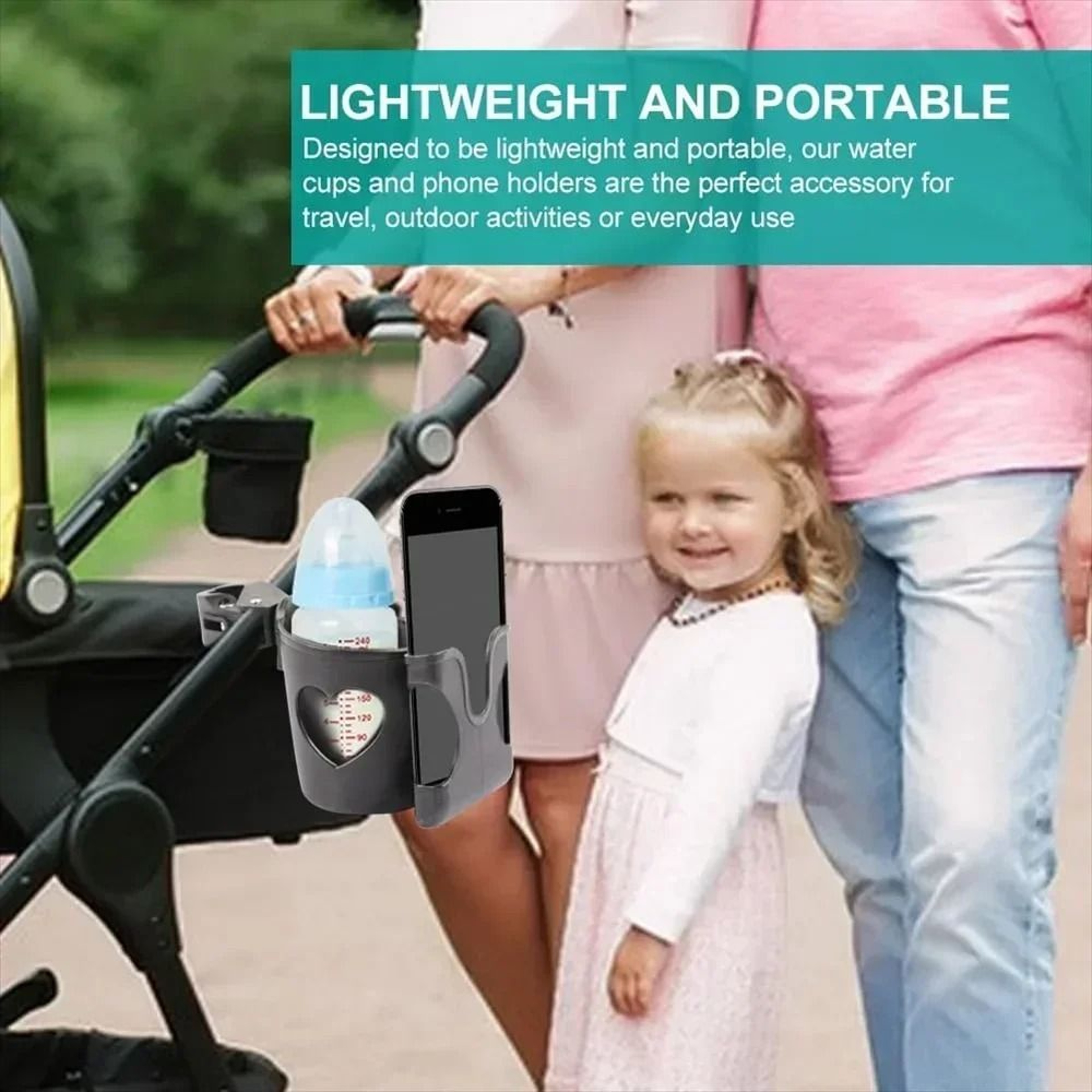 Stroller Cup Holder And Phone Holder 2