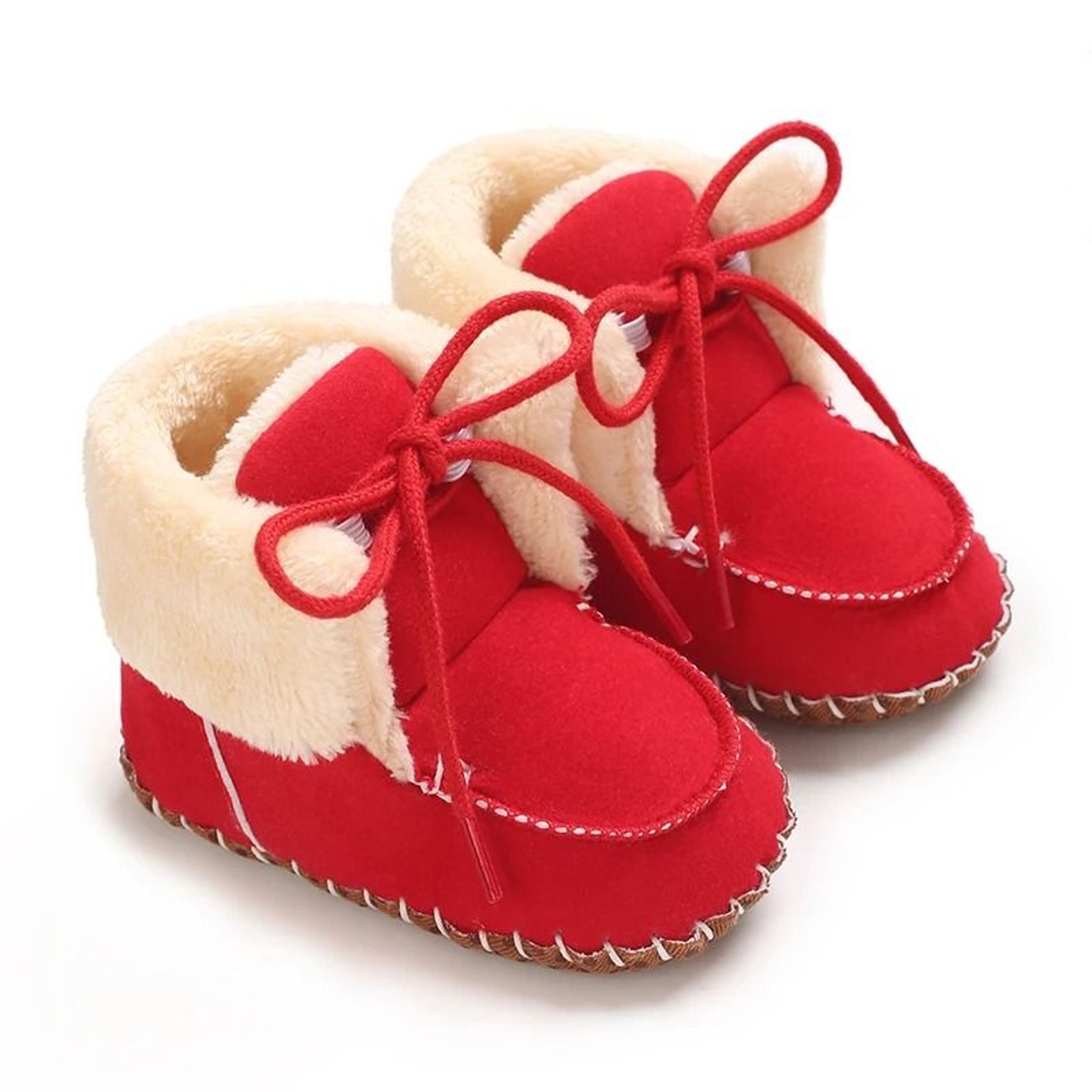 Baby Plush Warm Cotton Shoes Soft Soled Non Slip Boots 0 To 18 Months 2