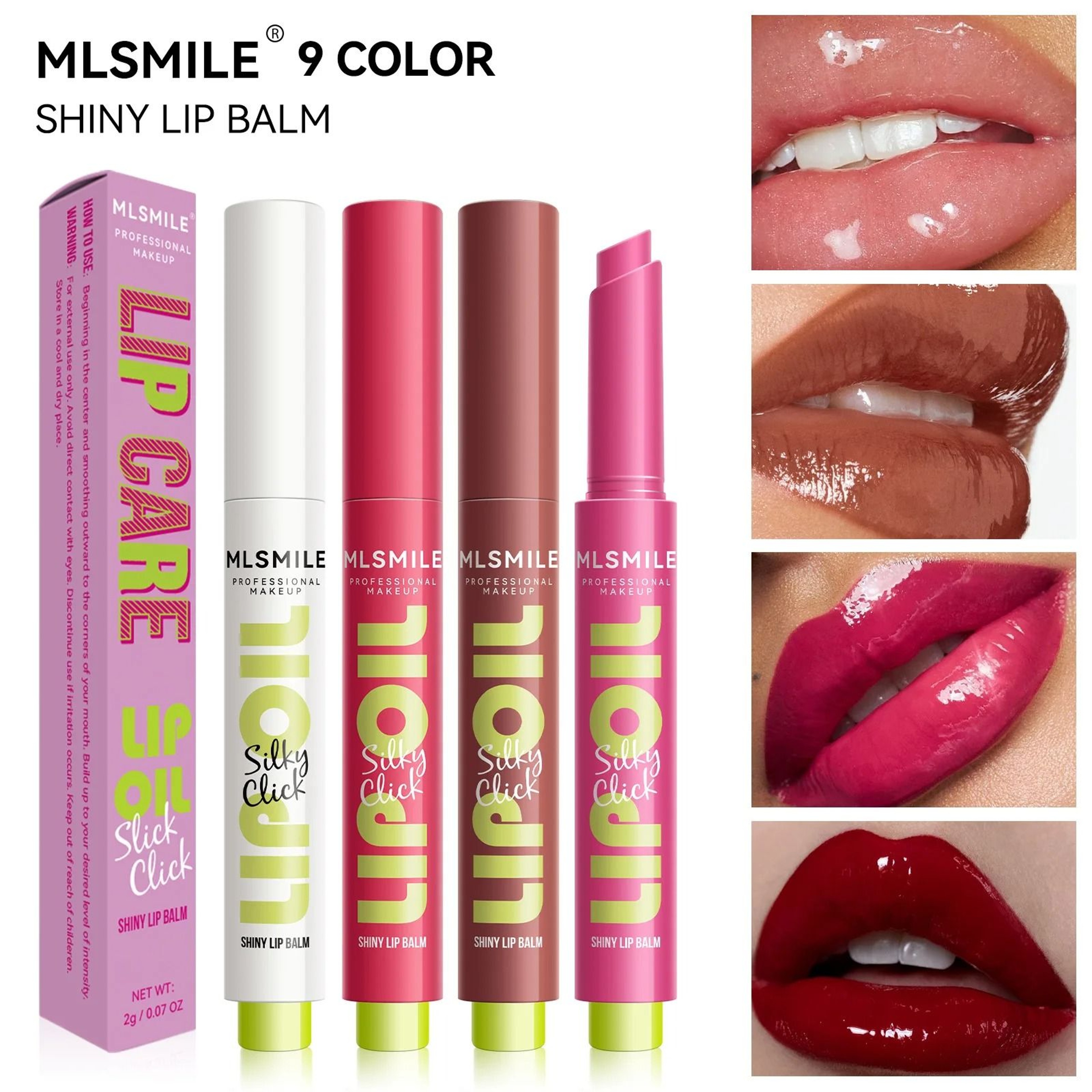 Silky Click Lip Care Hydrating Solid Lip Gloss With Mirror Shine 2