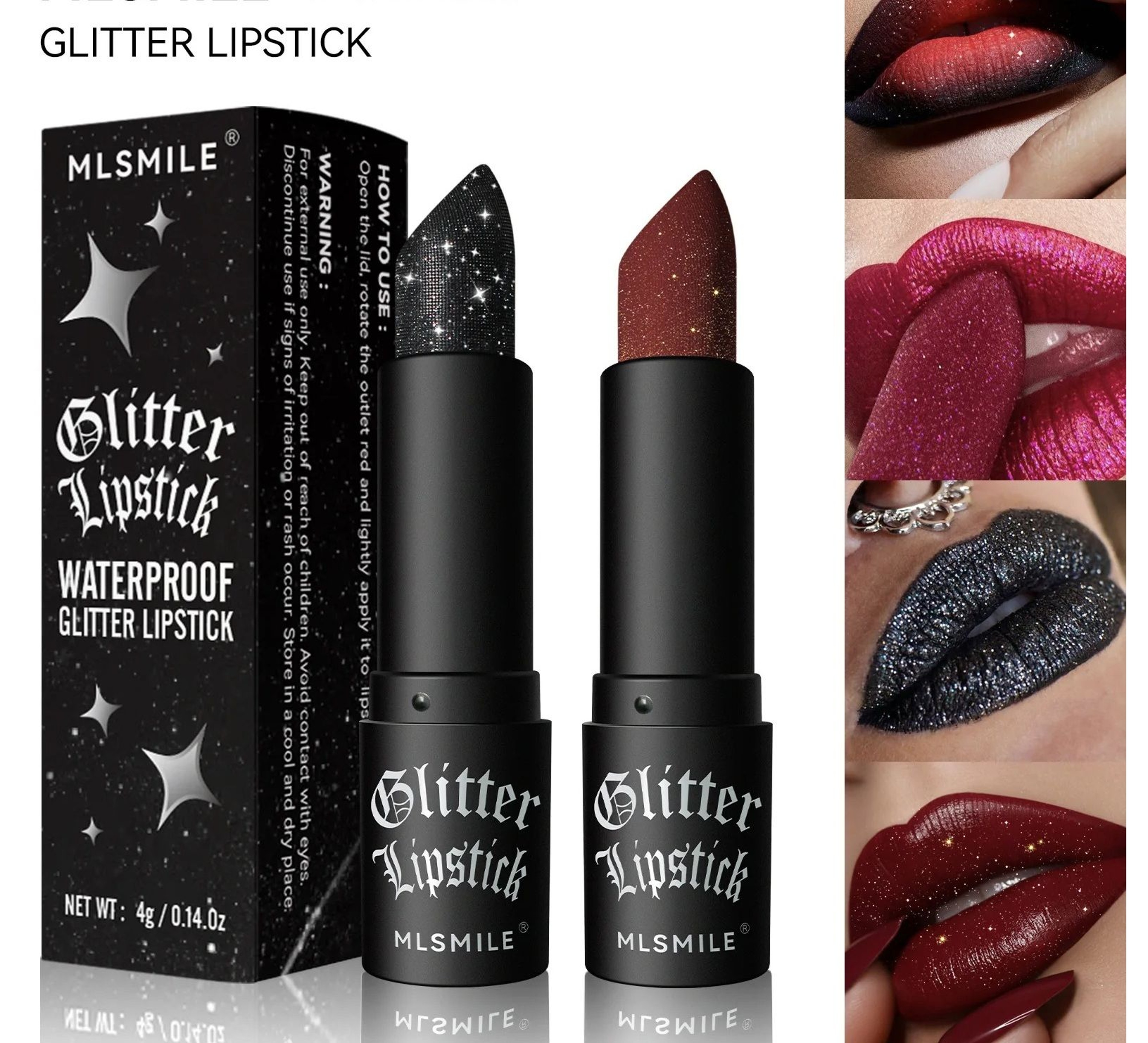 7 Color Glitter Metallic Lipstick Waterproof Long Lasting 0